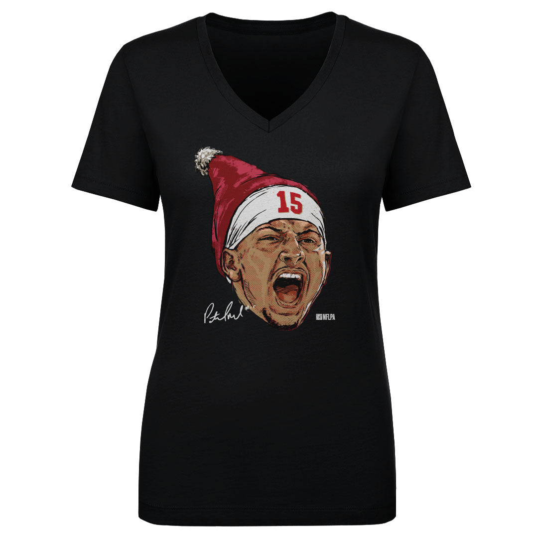 Patrick Mahomes Kansas City Portrait Santa Hat 3