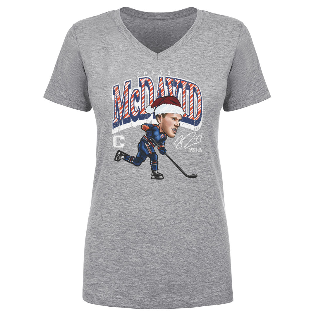 Connor McDavid Edmonton Cartoon Santa Hat