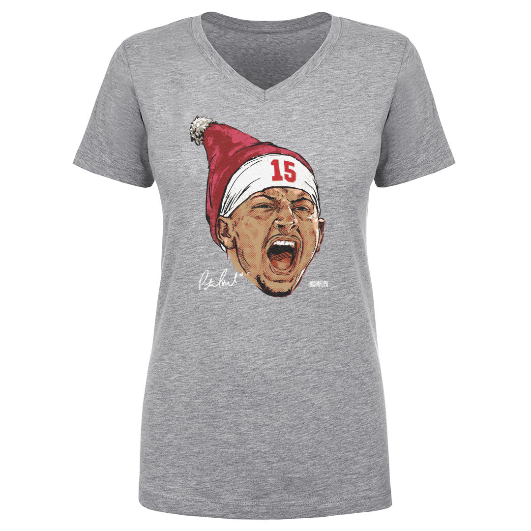 Patrick Mahomes Kansas City Portrait Santa Hat 2