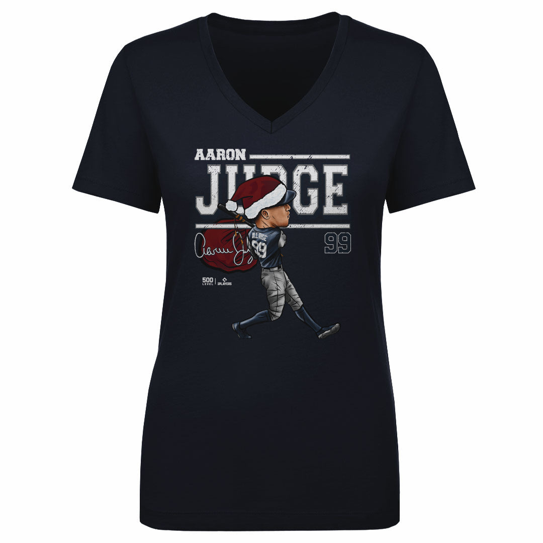 Aaron Judge New York Y Cartoon Santa Hat