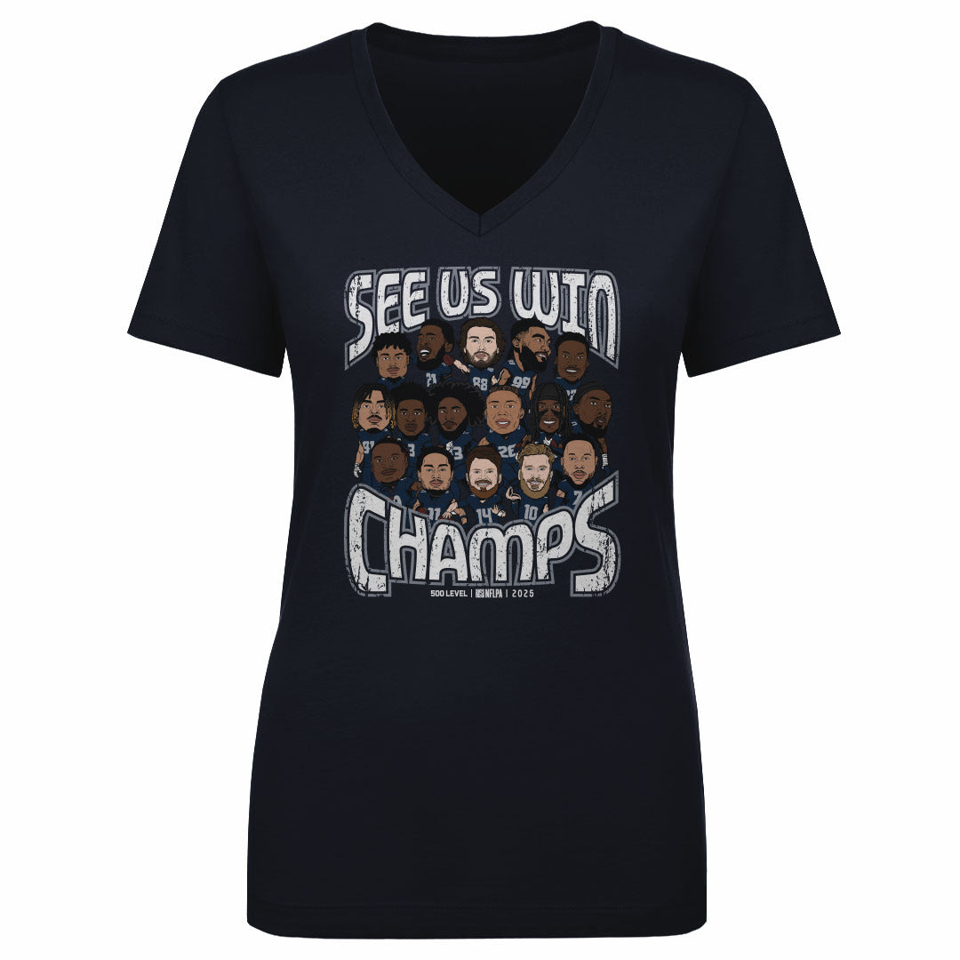 Seattle Football 2025 Champs Cartoon