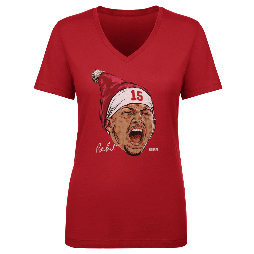 Patrick Mahomes Kansas City Portrait Santa Hat 1