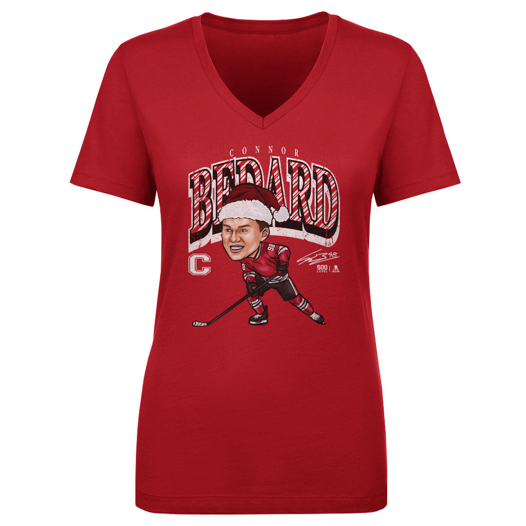 Connor Bedard Chicago Cartoon Santa Hat 3