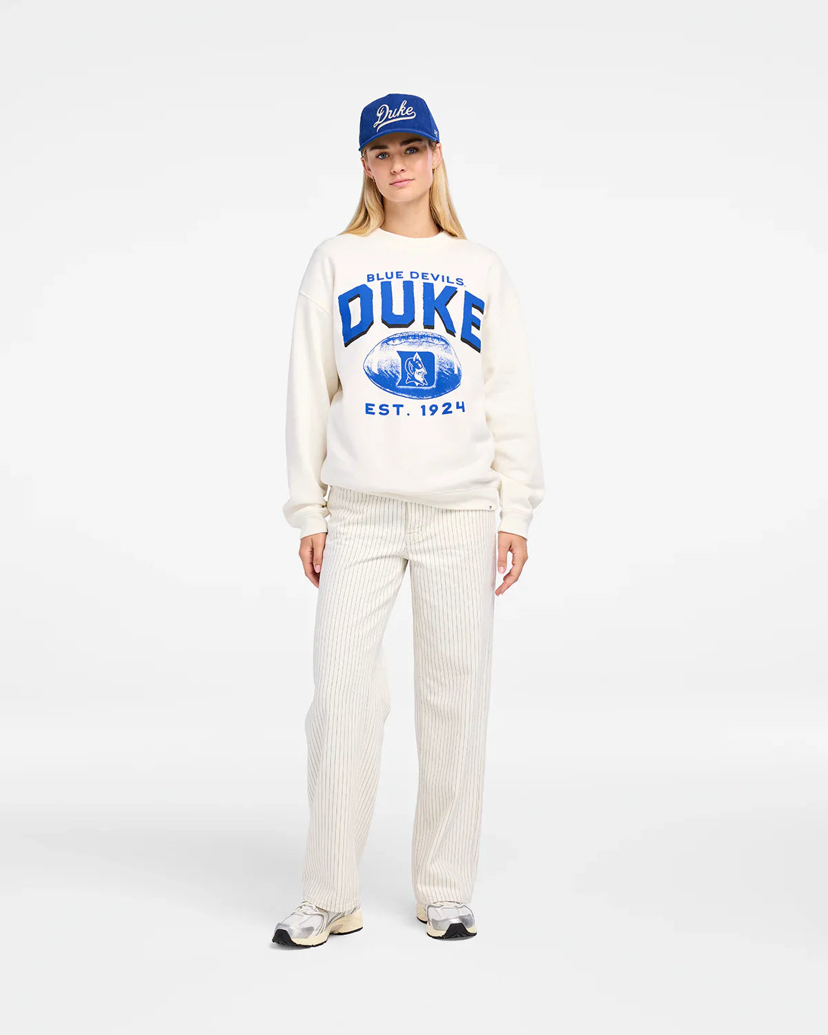 Duke Blue Devils - Arch Cloud Oversized Crew Womens, 47 Brand 3