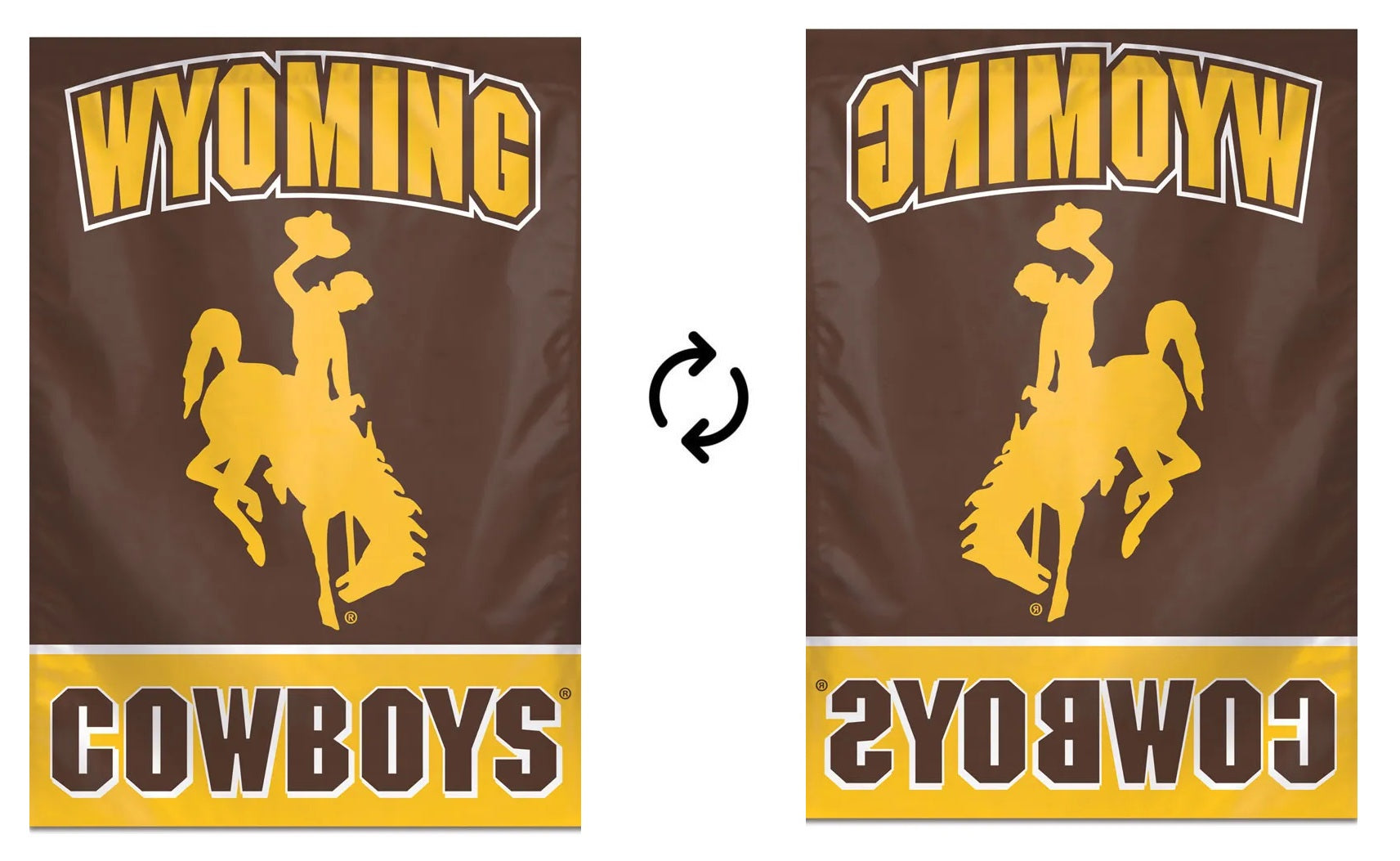 Wyoming Cowboys Flag Vertical House Banner