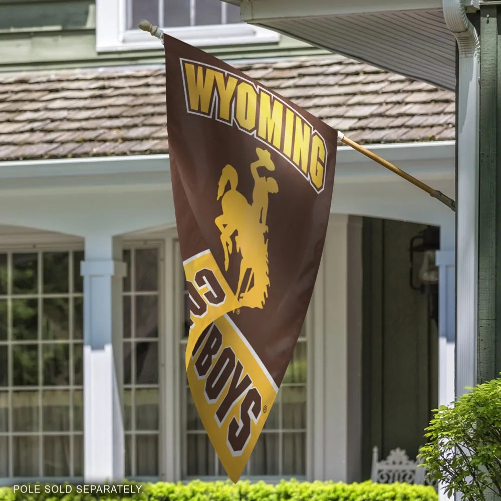Wyoming Cowboys Flag Vertical House Banner