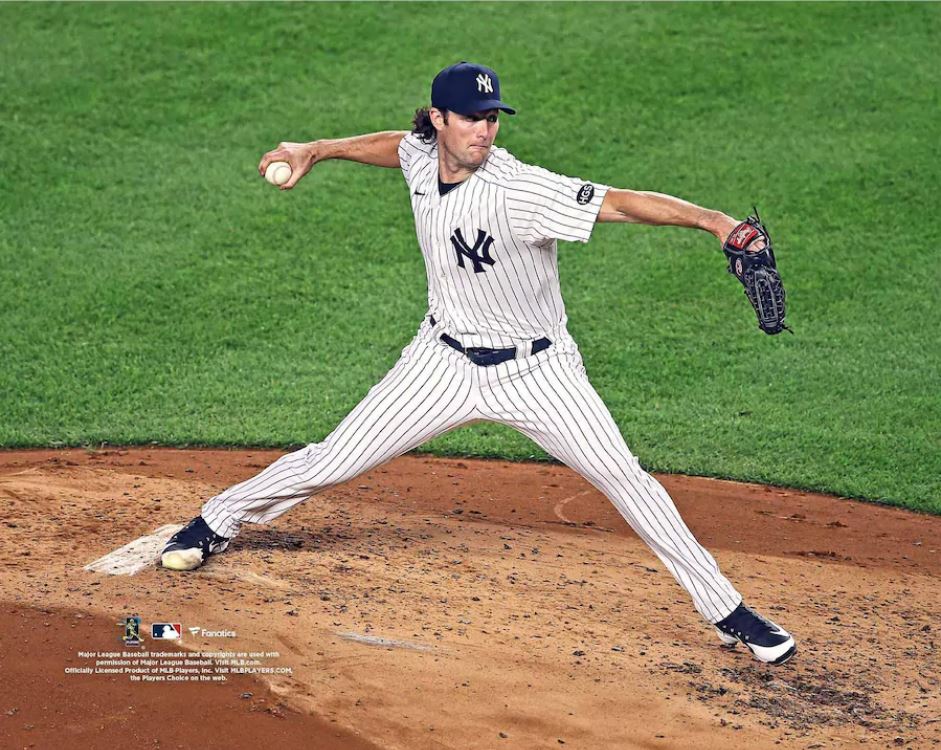Gerrit Cole in Action New York Yankees 8" x 10" Baseball Photo 1