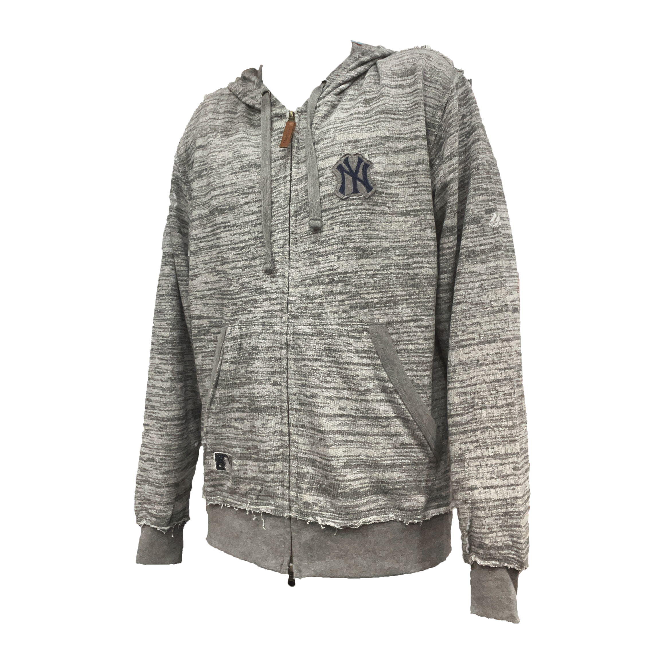 New York Yankees Heathered Zip-Up Logo Hoodie 1