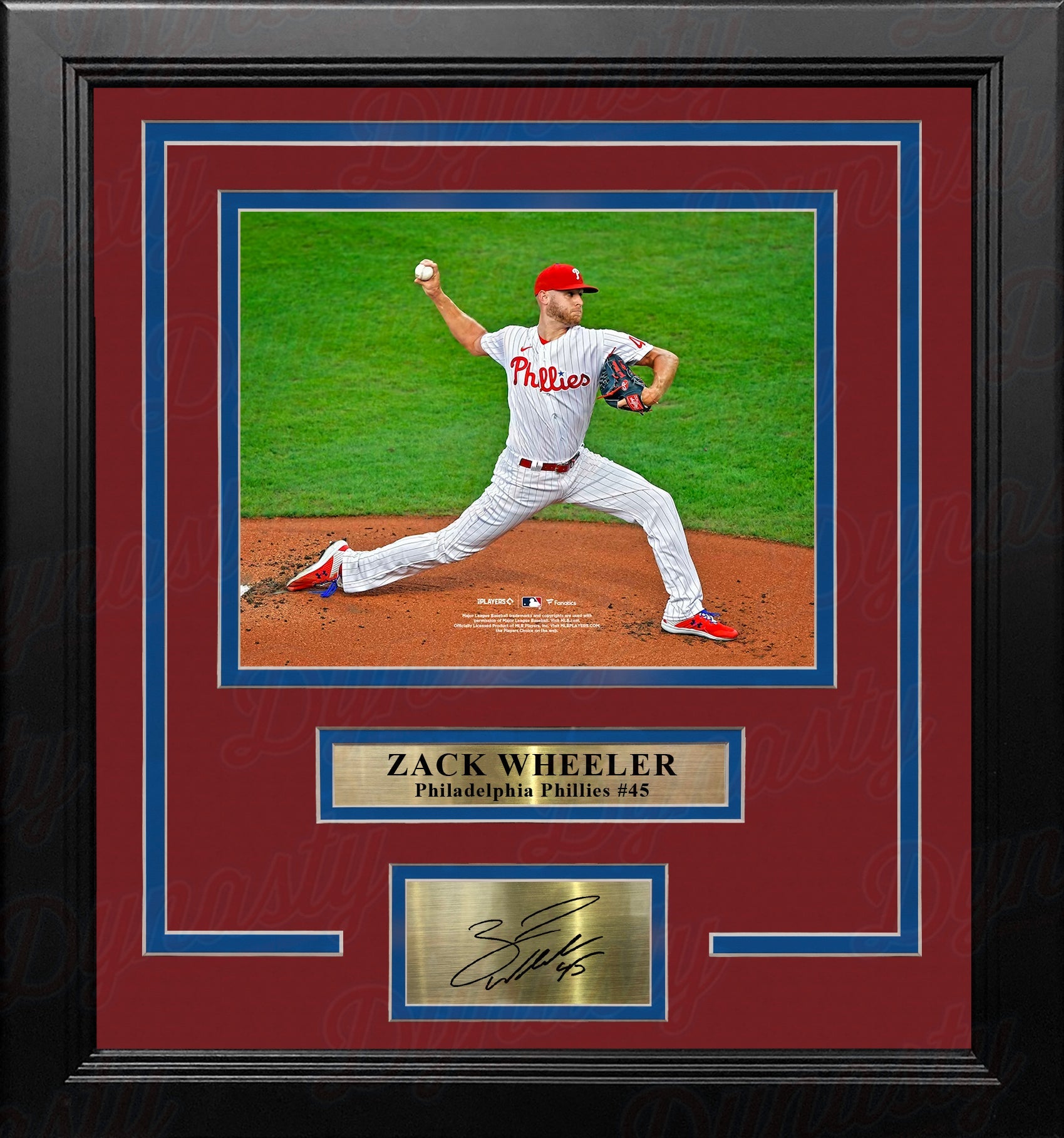 Zack Wheeler in Action Philadelphia Phillies 8" x 10" Framed Baseball Photo with Engraved Autograph 1