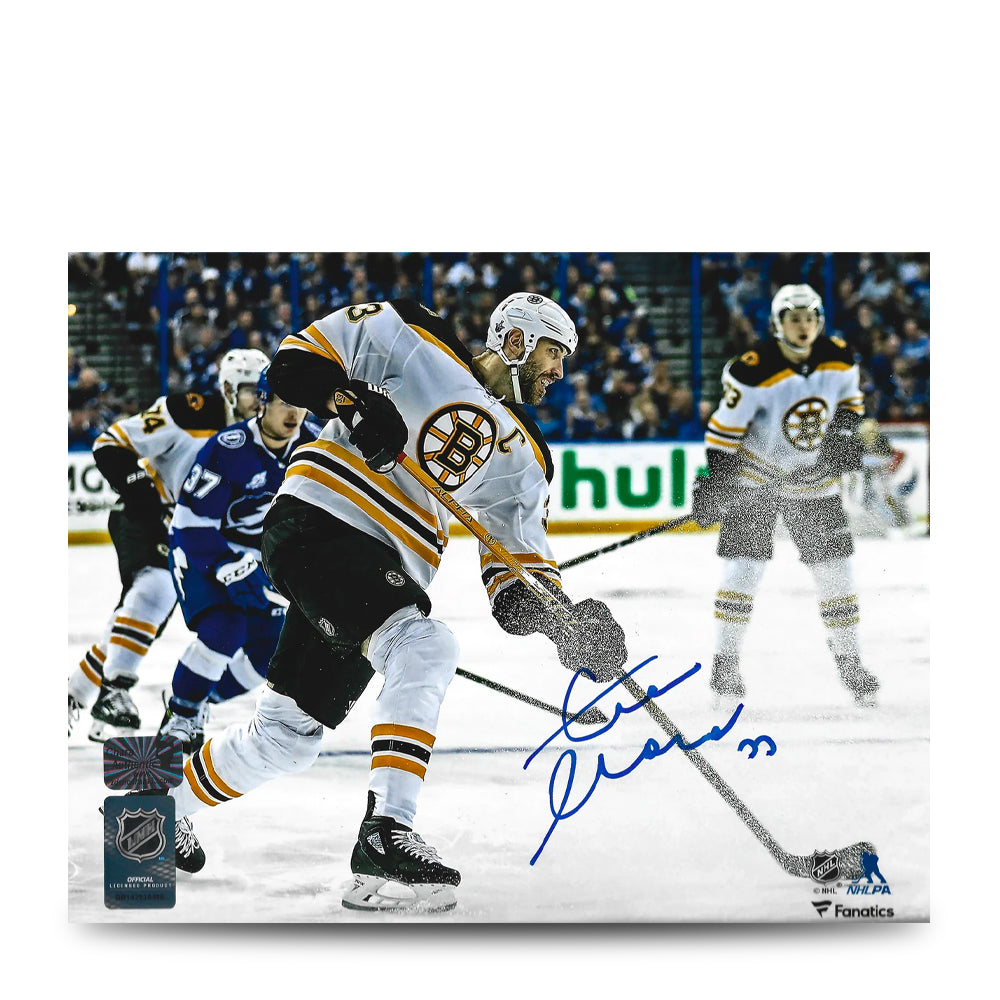 Zdeno Chara in Action Boston Bruins Autographed 11" x 14" Hockey Photo 1