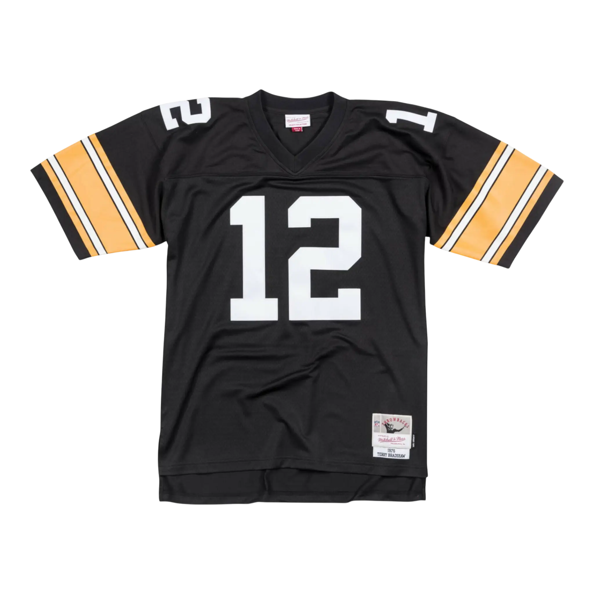 Mitchell & Ness Legacy Pittsburgh Steelers 1976 Terry Bradshaw Men Jersey Black/Gold/White 2
