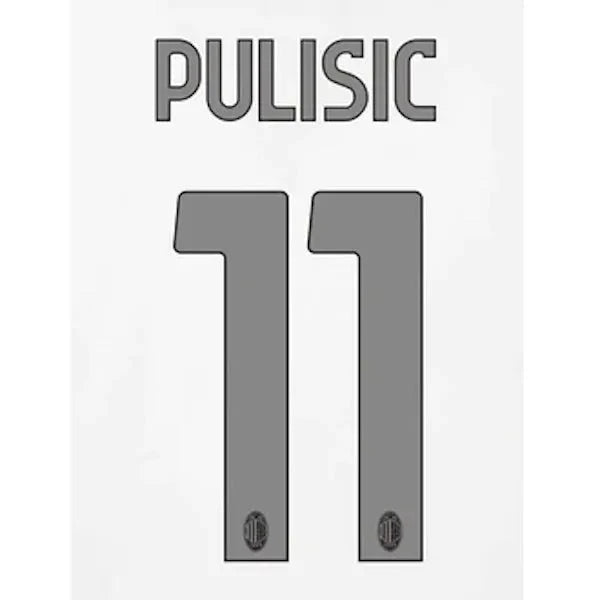 AC Milan 2023/24 Away Pulisic #11 Jersey Name Set 1