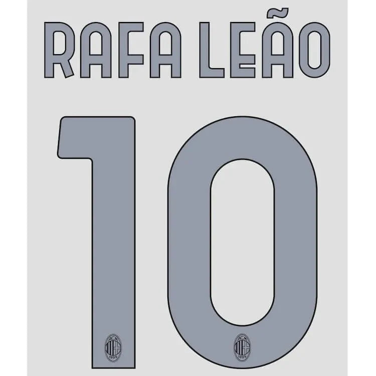 AC Milan 2023/24 Away Rafa-Leao #10 Jersey Name Set 1