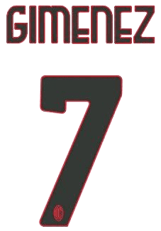 AC Milan 2024/25 Away GIMENEZ #7 Official Name Set 1