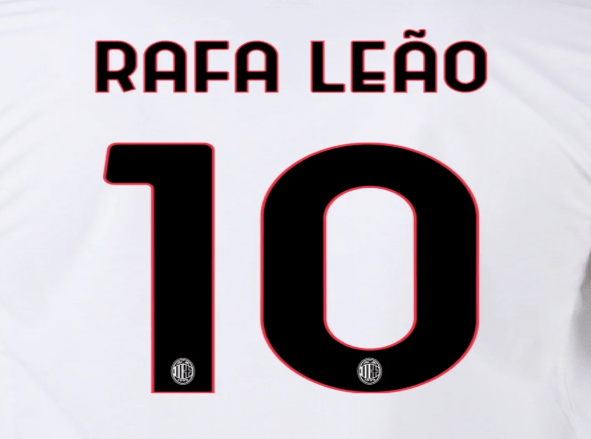 AC Milan 2024/25 Away RAFA LEAO #10 Official Name Set 1