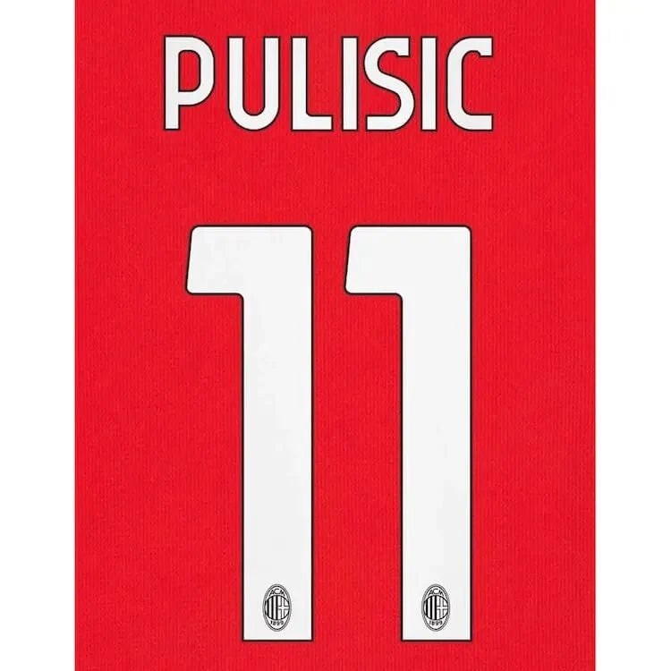 AC Milan 2024/25 Home PULISIC #11 Official Name Set 1