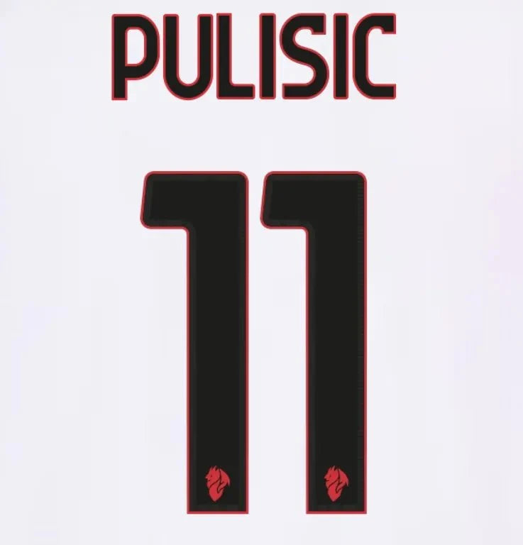 AC Milan 2025/26 Away PULISIC #11 Official Name Set 1