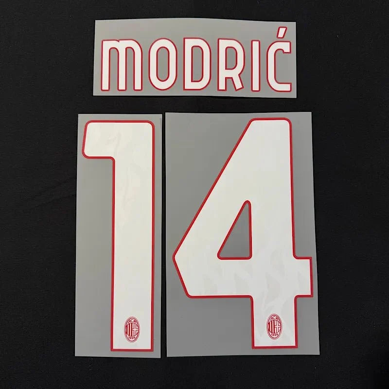 AC Milan 2025/26 Home MODRIC #14 Youth Official Name Set 1
