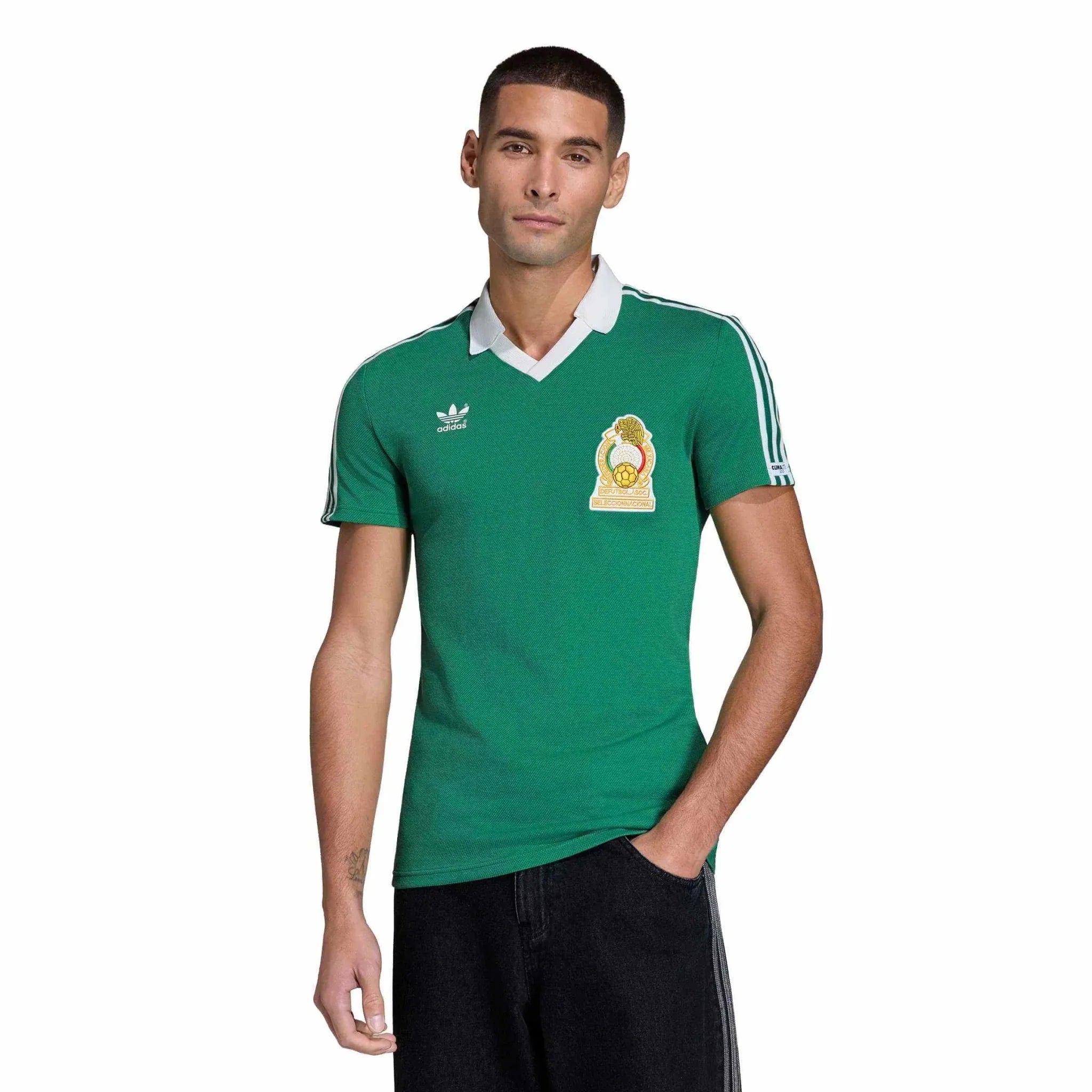 adidas 1986 Mexico Men's Retro Stadium Home Soccer Jersey 3