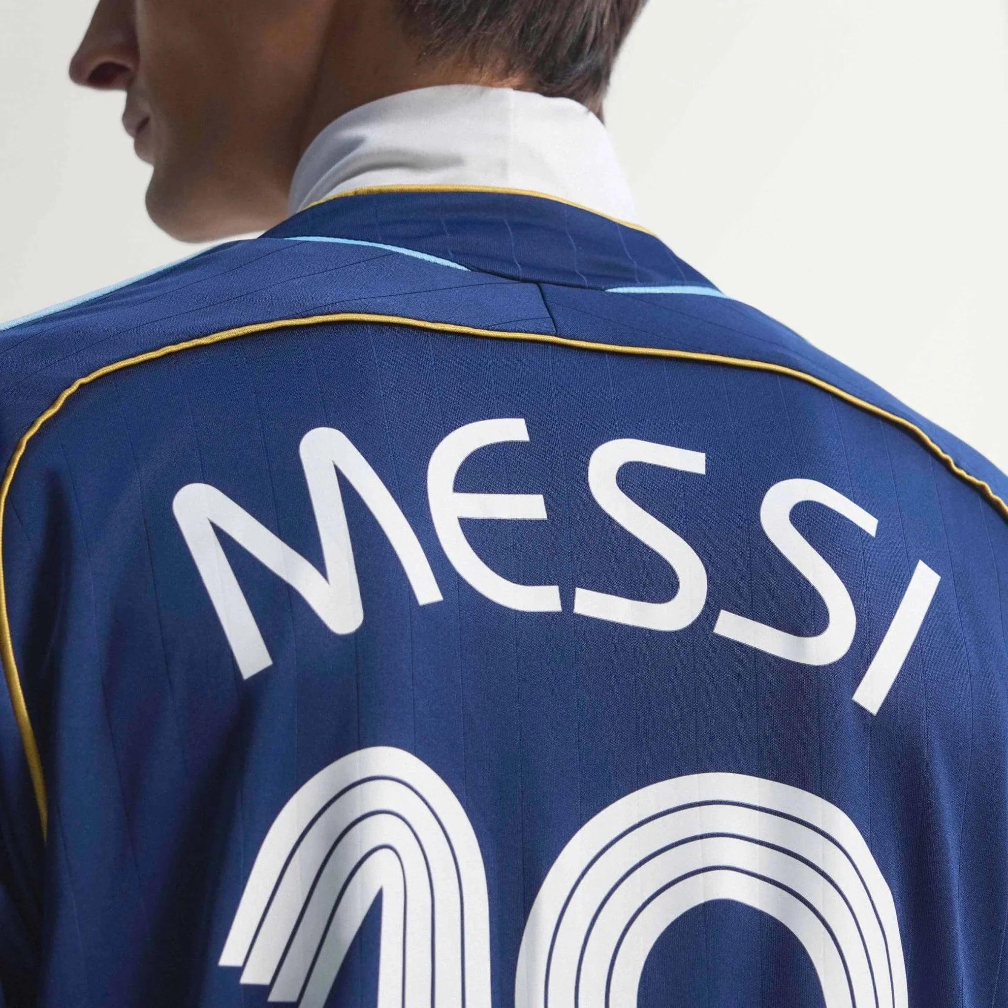 adidas 2006 Argentina Men's Retro Stadium Away Messi #19 Soccer Jersey 8