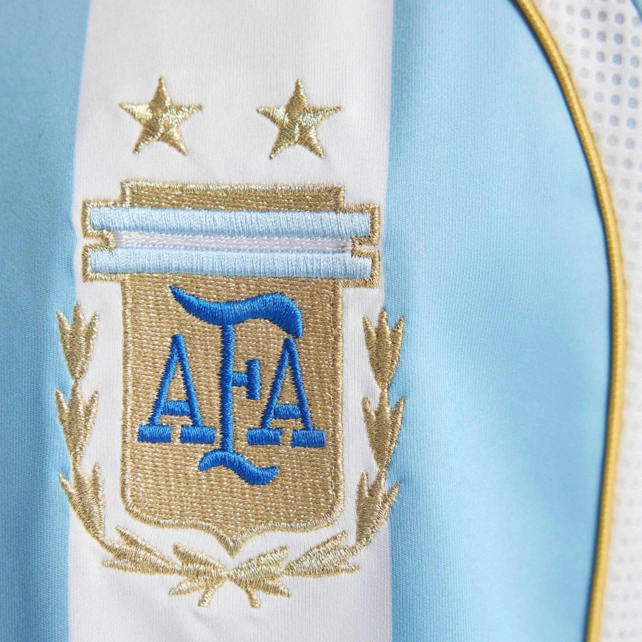adidas 2006 Argentina Men's Retro Stadium Home Messi #19 Soccer Jersey 9