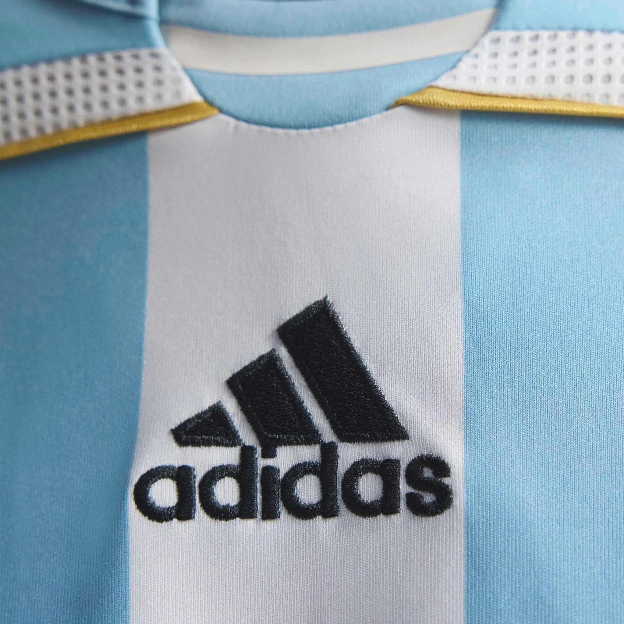 adidas 2006 Argentina Men's Retro Stadium Home Soccer Jersey 10