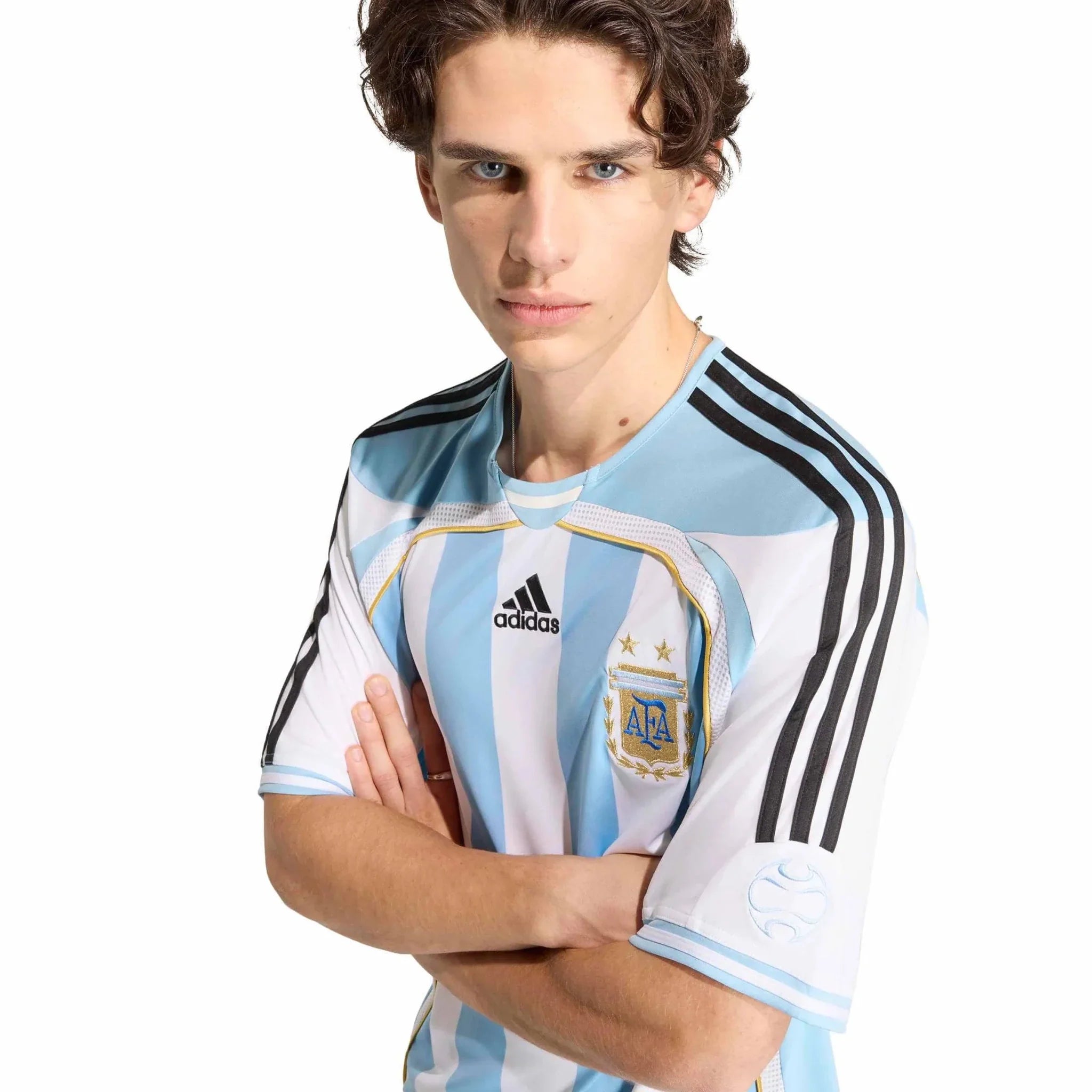 adidas 2006 Argentina Men's Retro Stadium Home Soccer Jersey 5