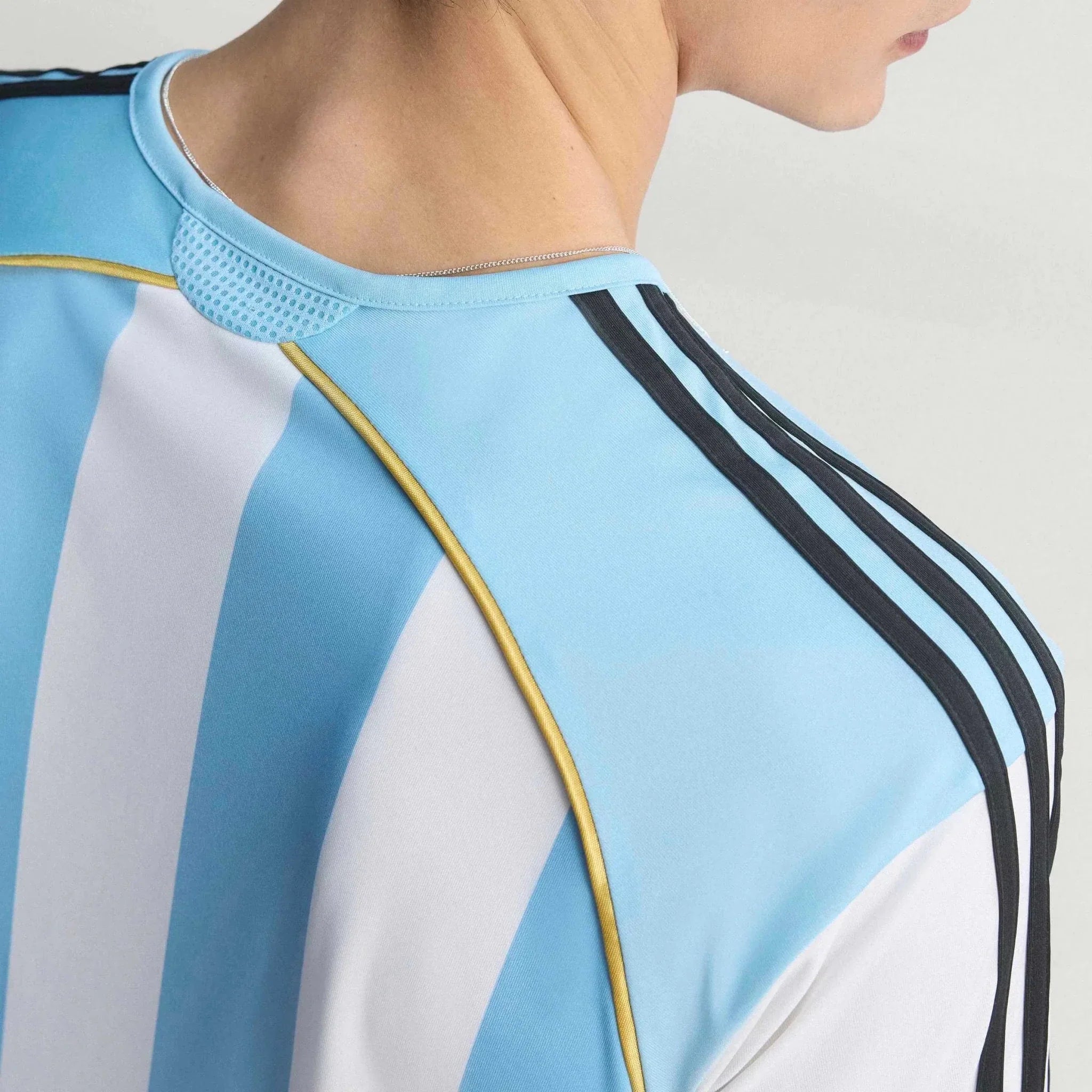adidas 2006 Argentina Men's Retro Stadium Home Soccer Jersey 7