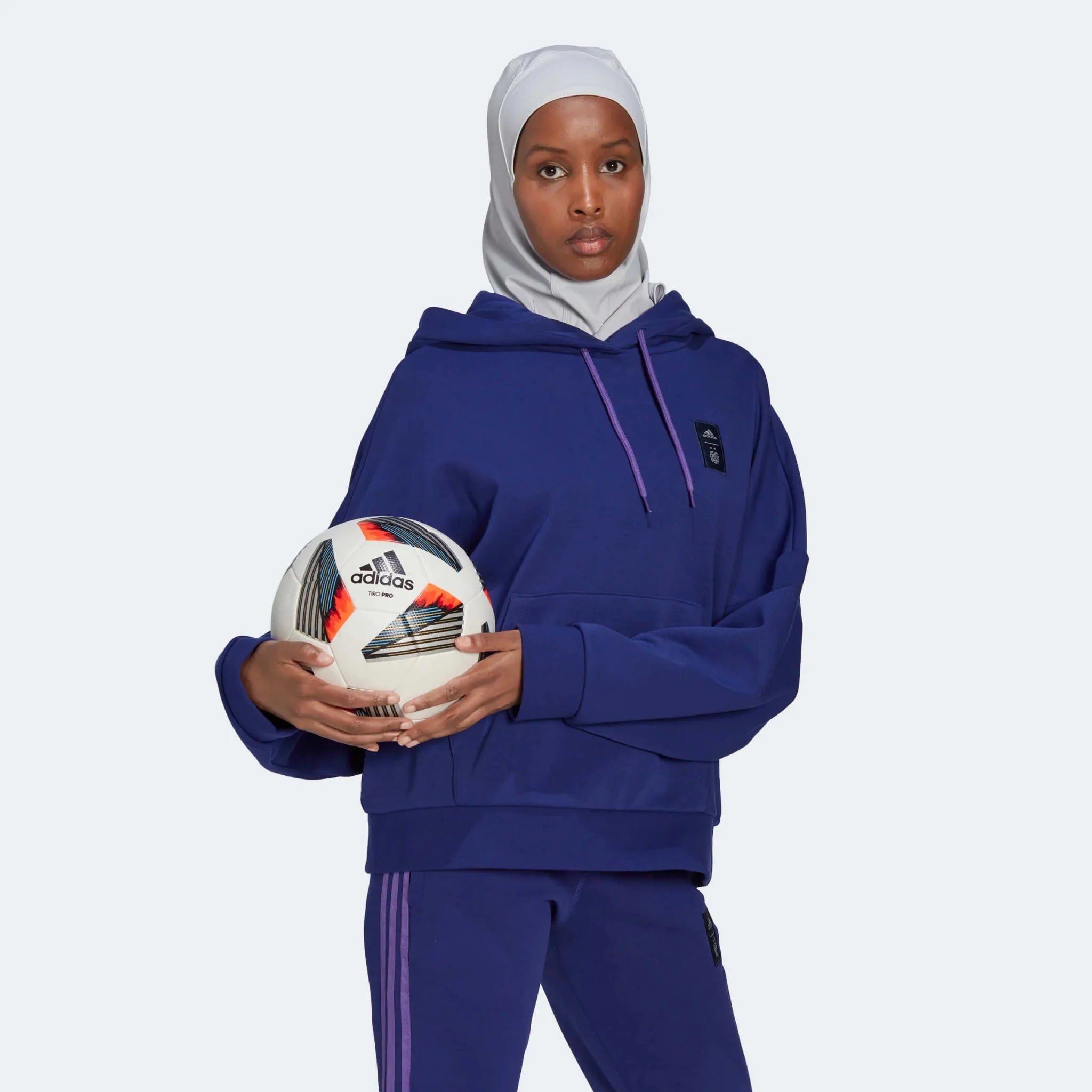 adidas 2022-23 Argentina Women's 3 Stripe Hoody Legacy Indigo 3