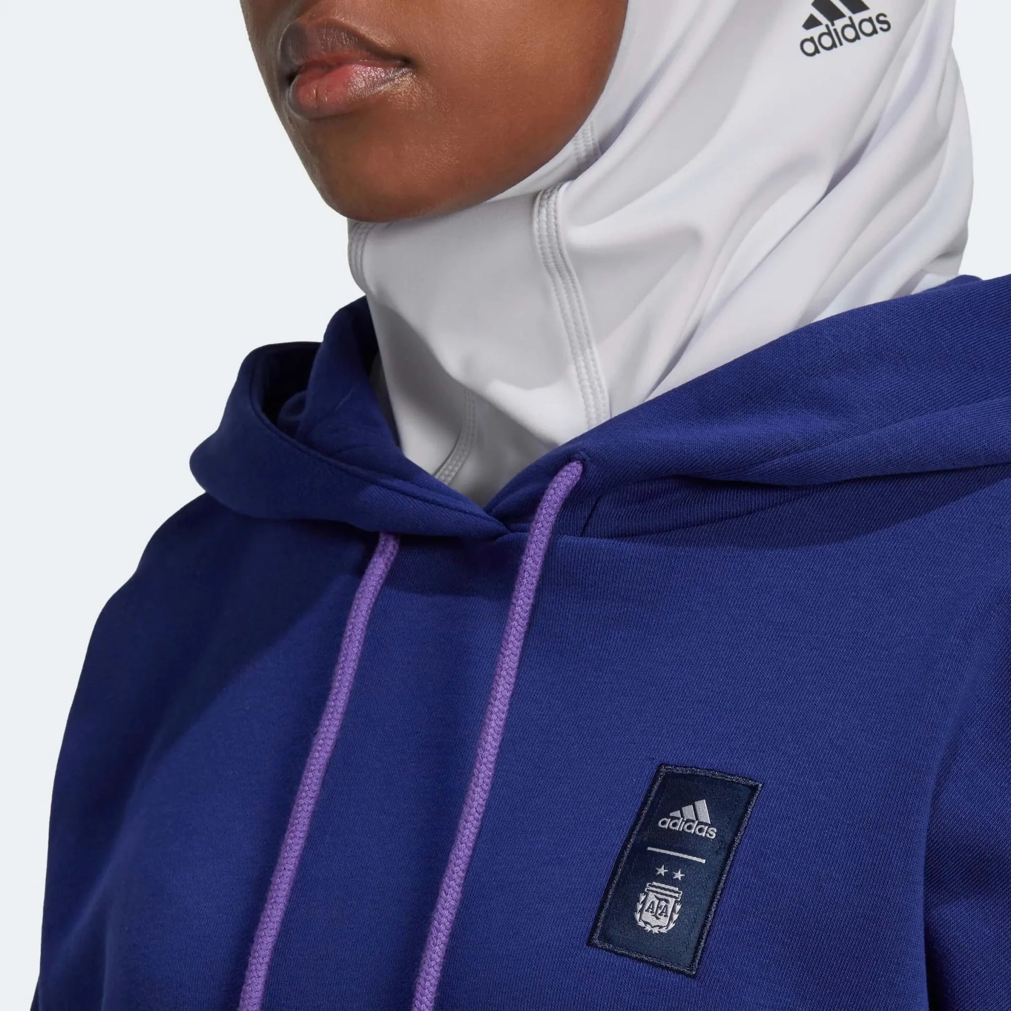 adidas 2022-23 Argentina Women's 3 Stripe Hoody Legacy Indigo 5