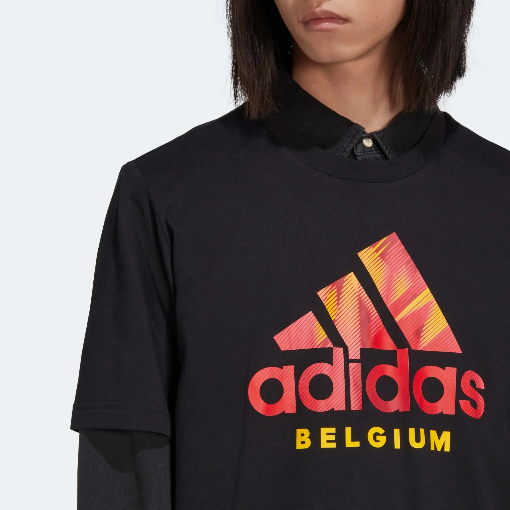 adidas 2022-23 Belgium DNA Graphic Tee - Black 4