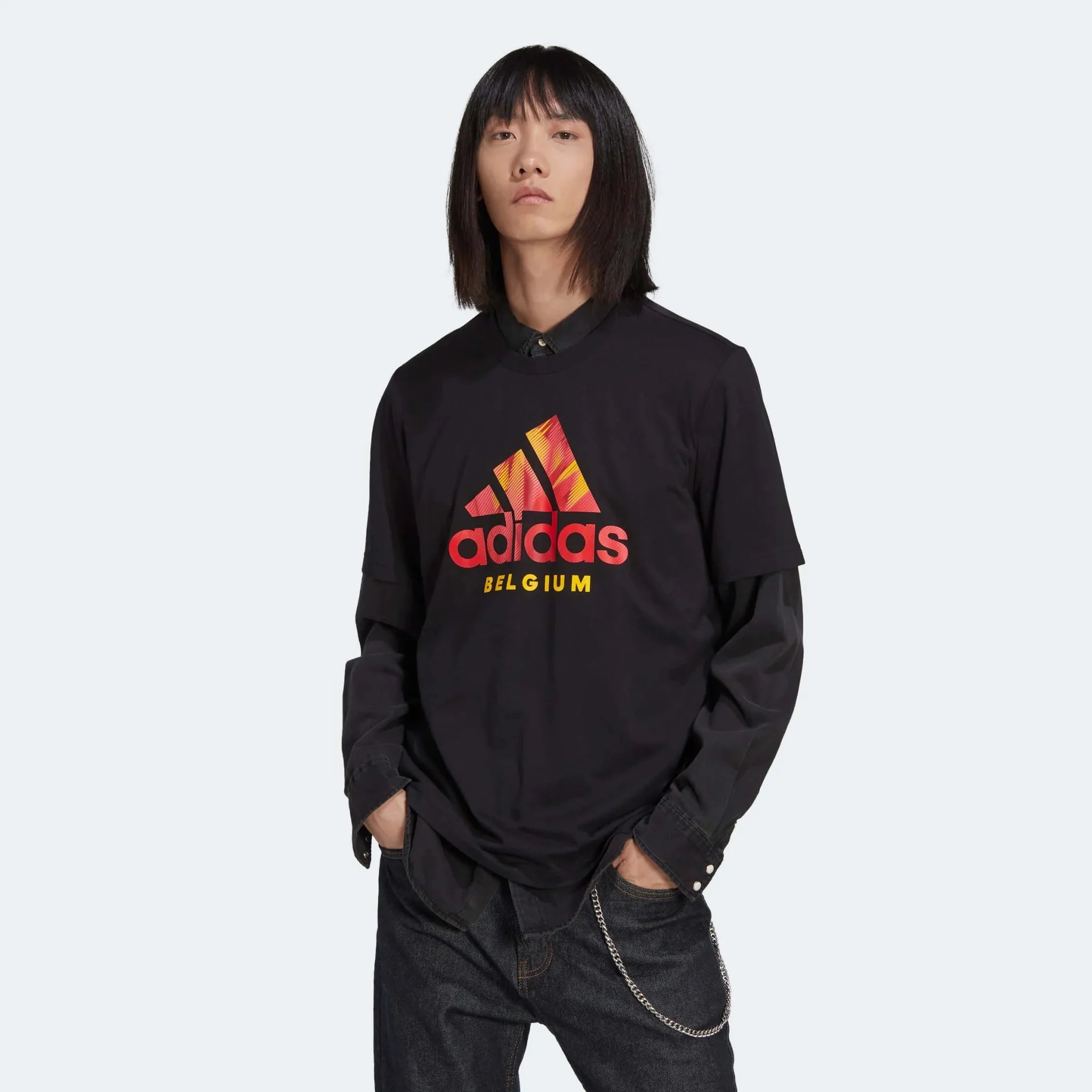 adidas 2022-23 Belgium DNA Graphic Tee - Black 2