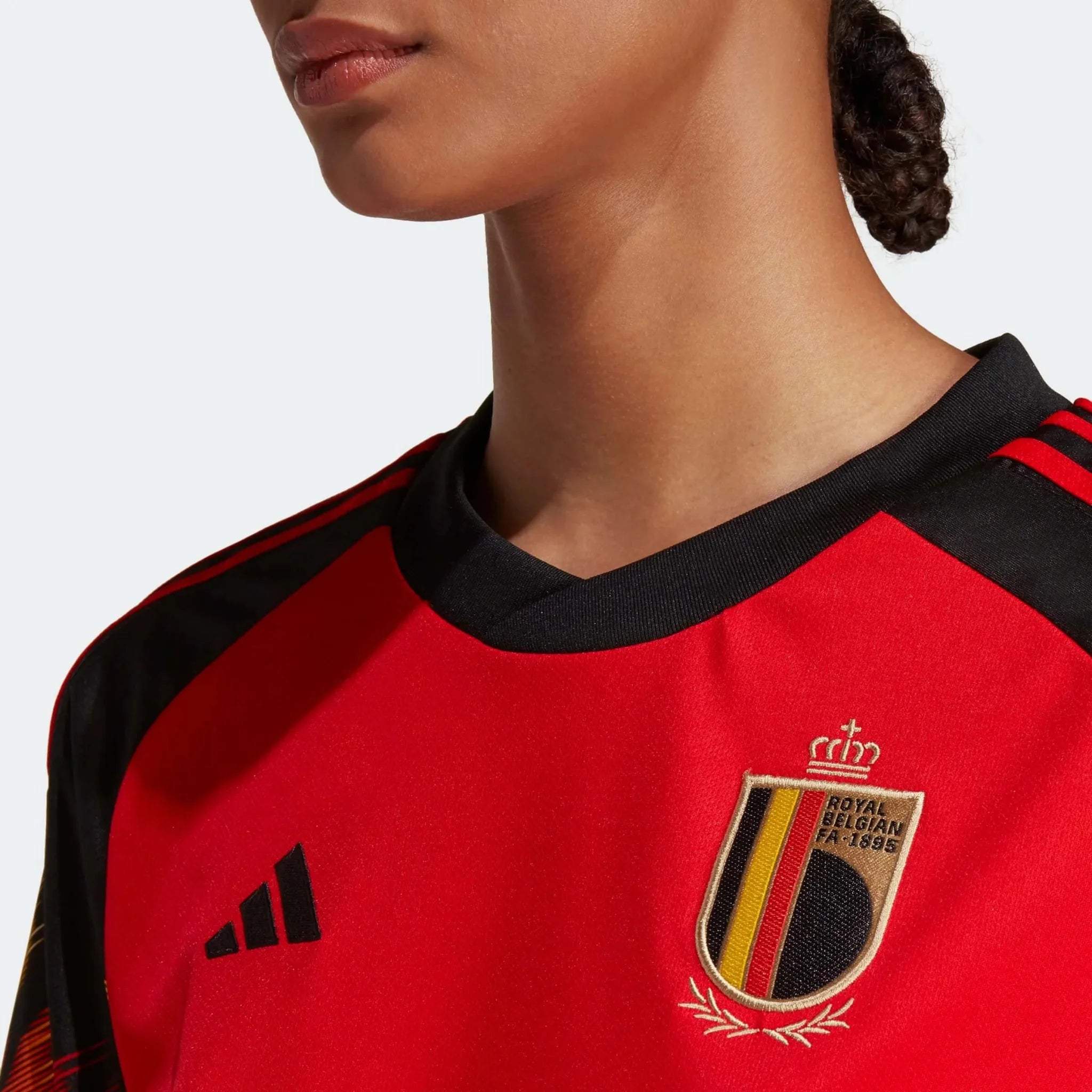 adidas 2022-23 Belgium Women's Home Jersey - Red-Black 5