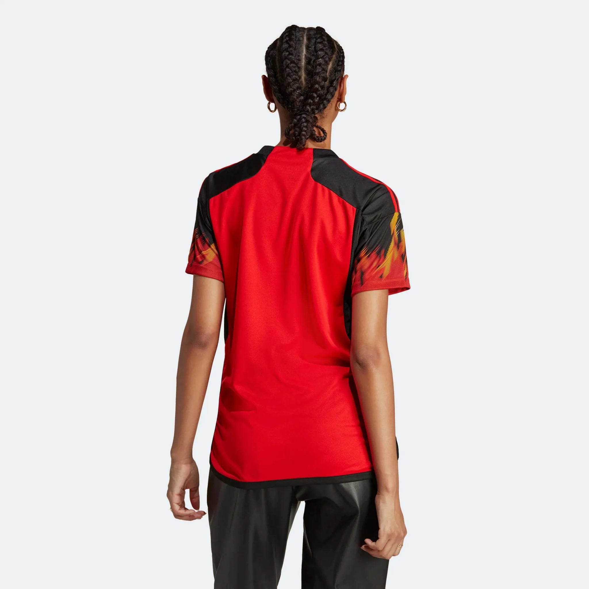 adidas 2022-23 Belgium Women's Home Jersey - Red-Black 4