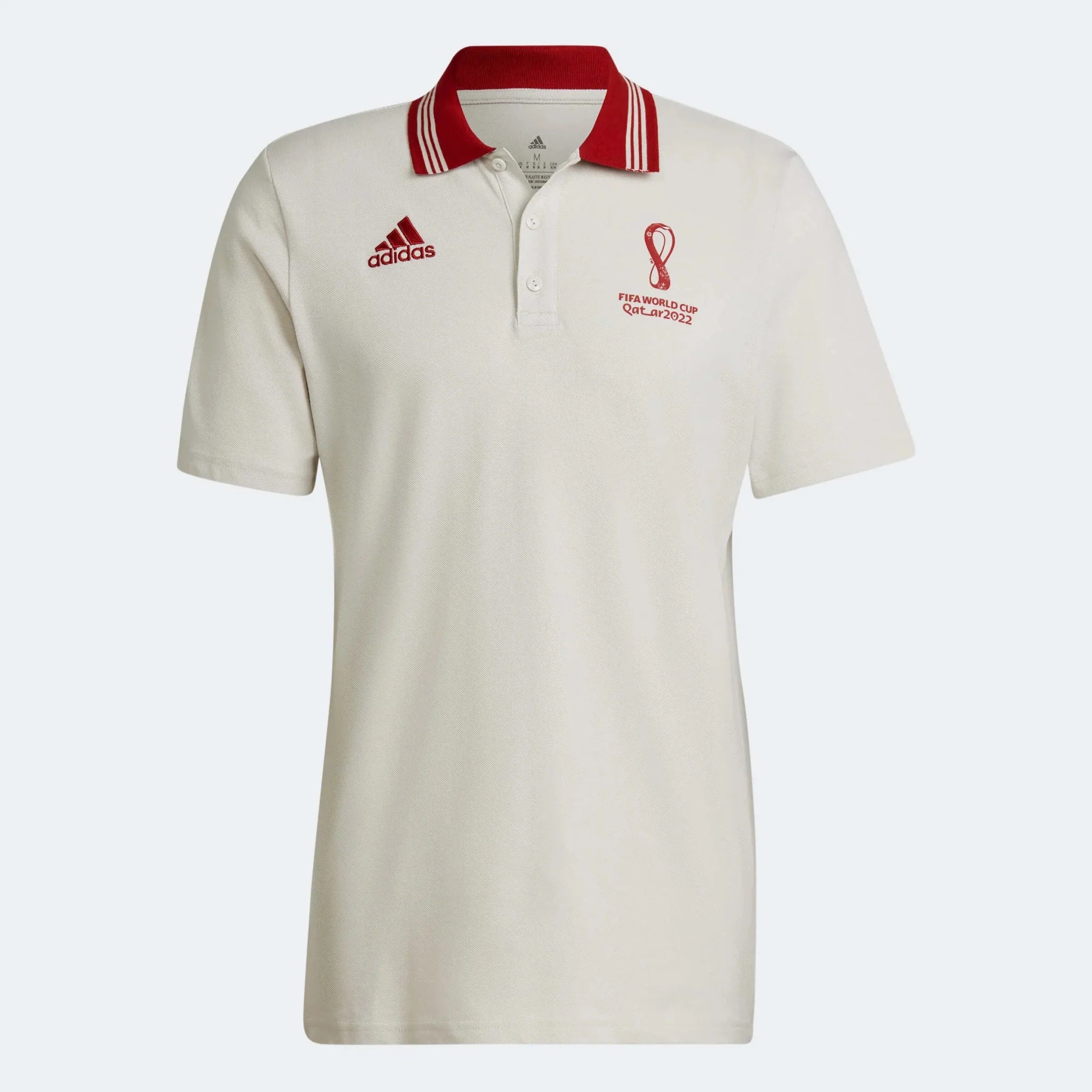 adidas 2022 FIFA World Cup Official Emblem Polo Shirt - Talc 1