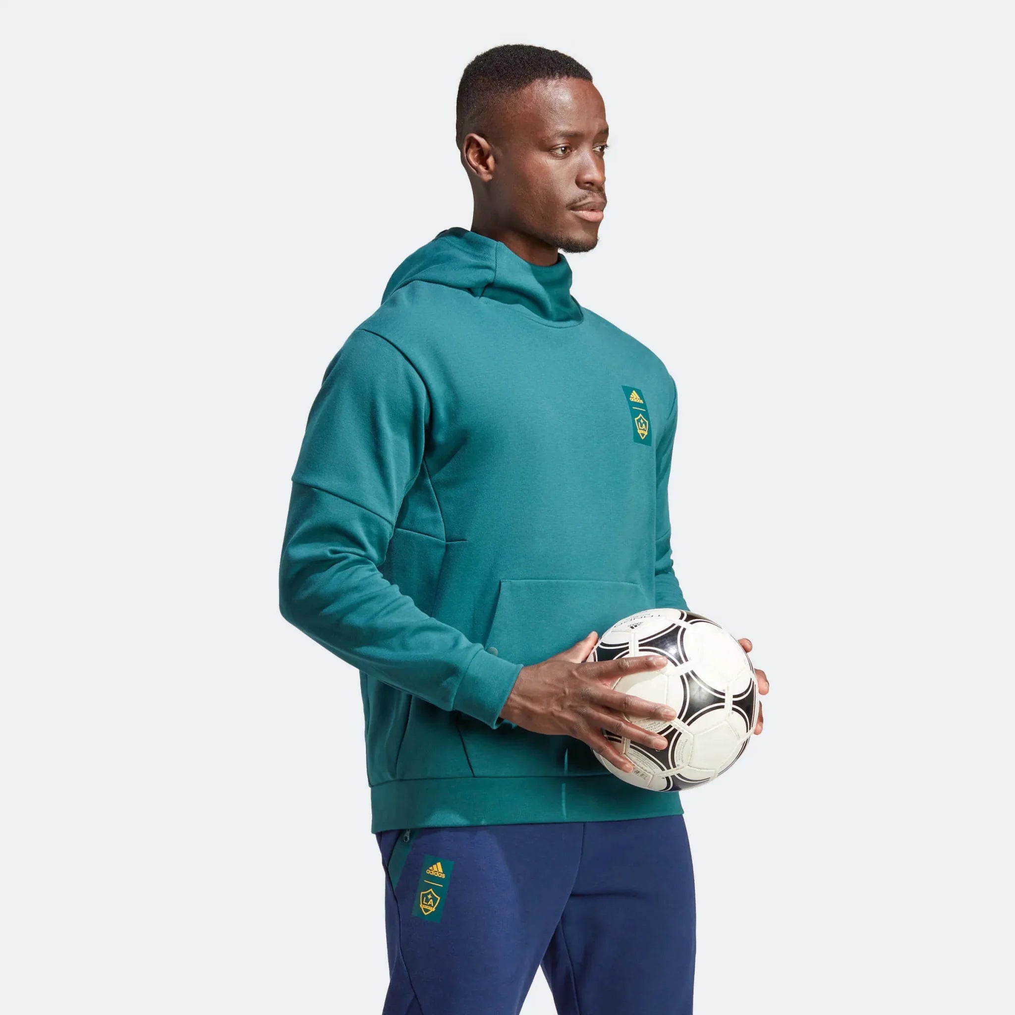 adidas 2023 LA Galaxy Travel Hoodie - Mystery Green 3