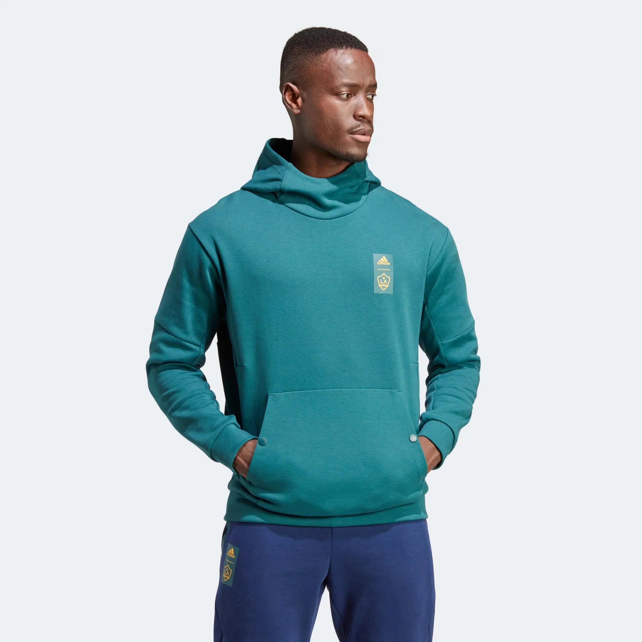 adidas 2023 LA Galaxy Travel Hoodie - Mystery Green 2