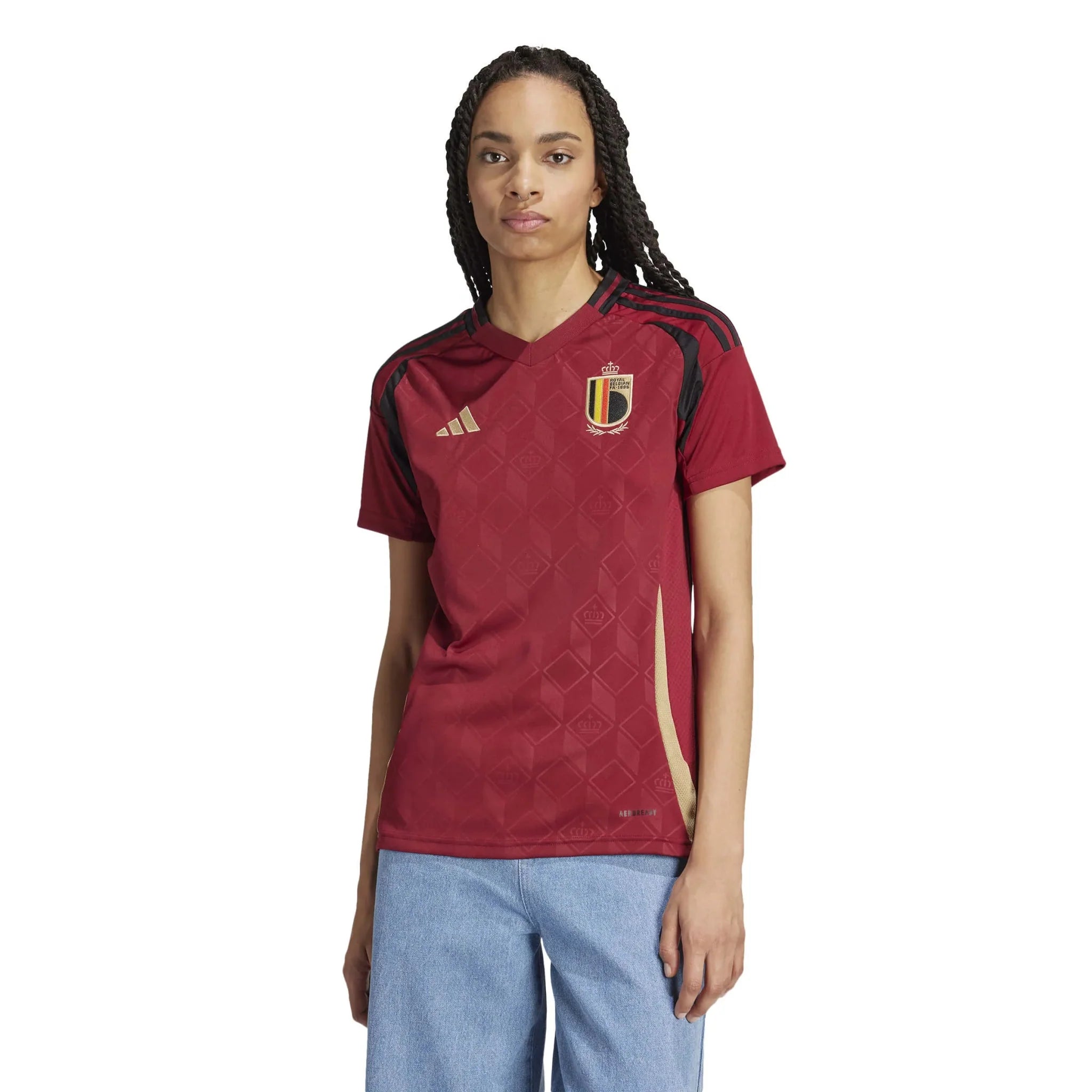 adidas 2024-25 Belgium Women's Stadium Home Jersey 3