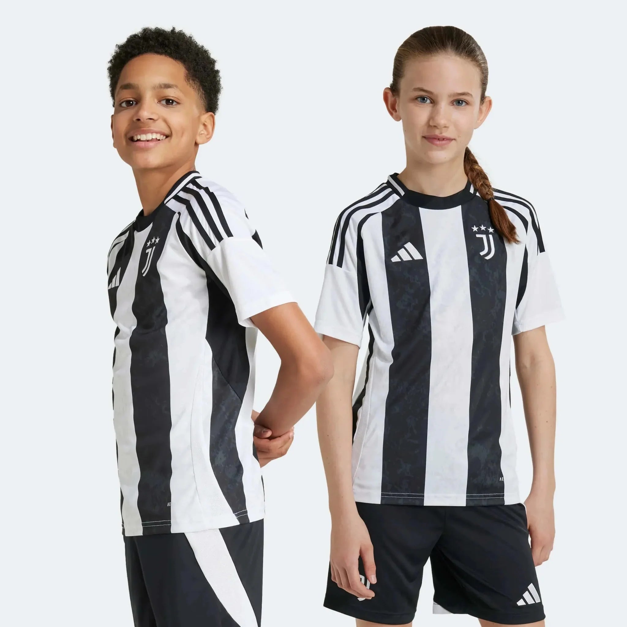 adidas 2024-25 Juventus Youth Stadium Home Jersey 3