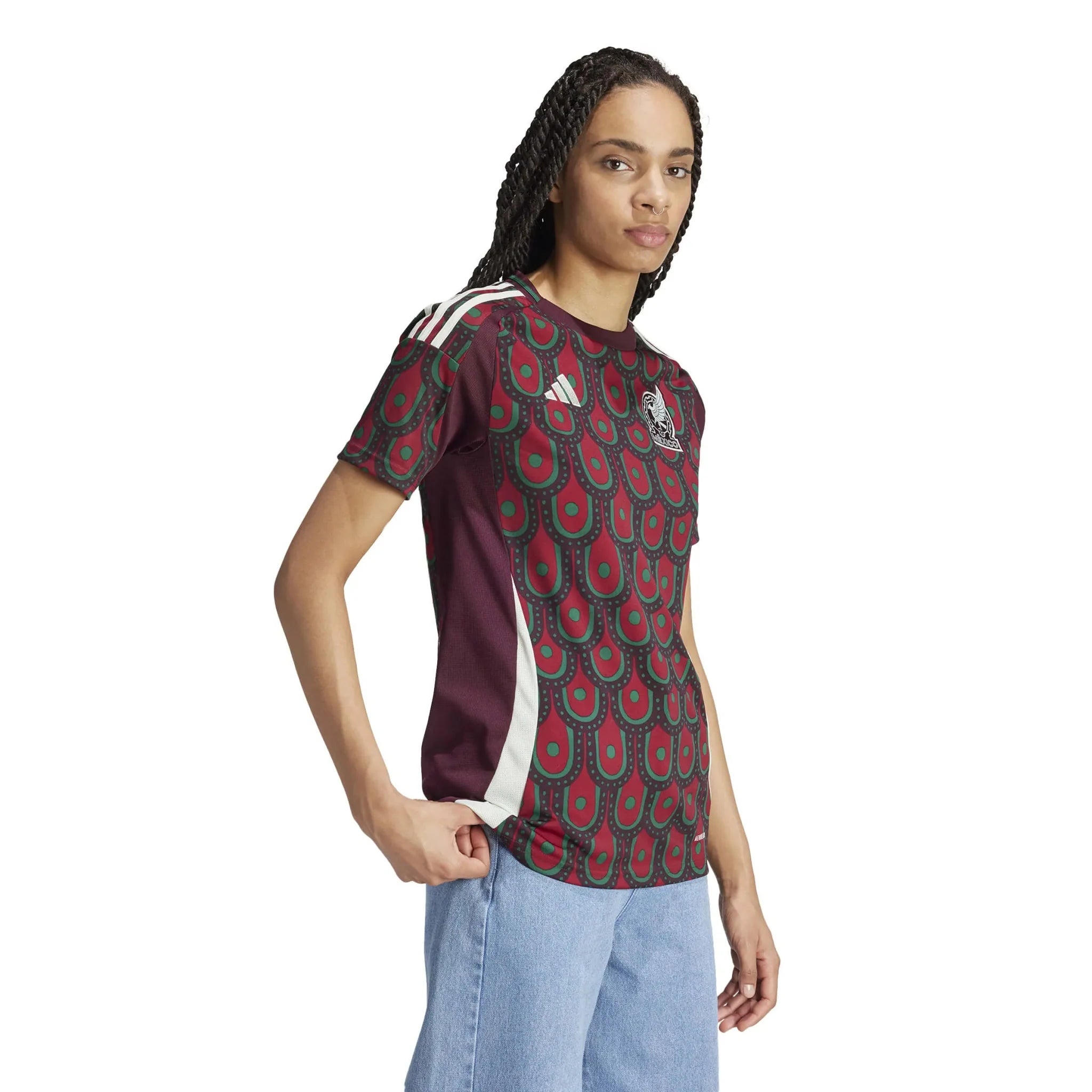 adidas 2024-25 Mexico Women's Stadium Home Jersey 4