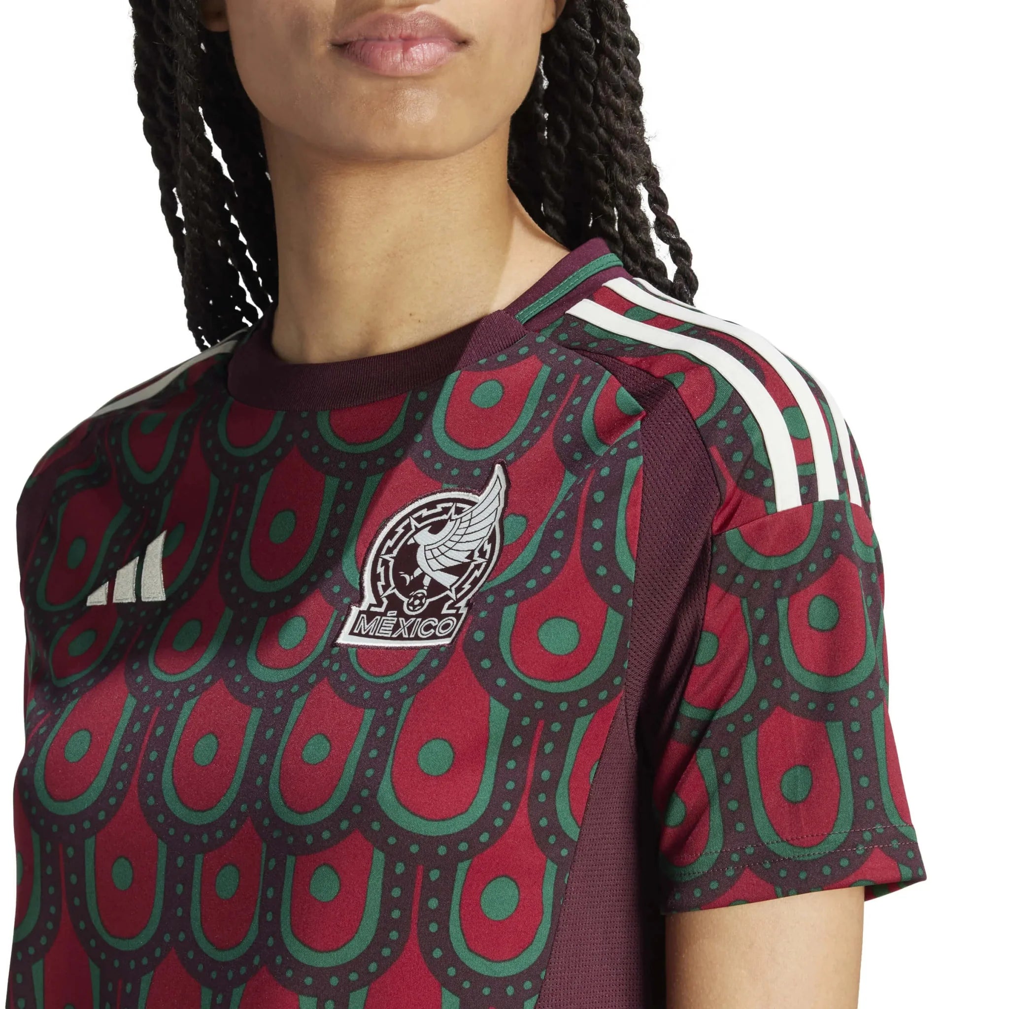 adidas 2024-25 Mexico Women's Stadium Home Jersey 6
