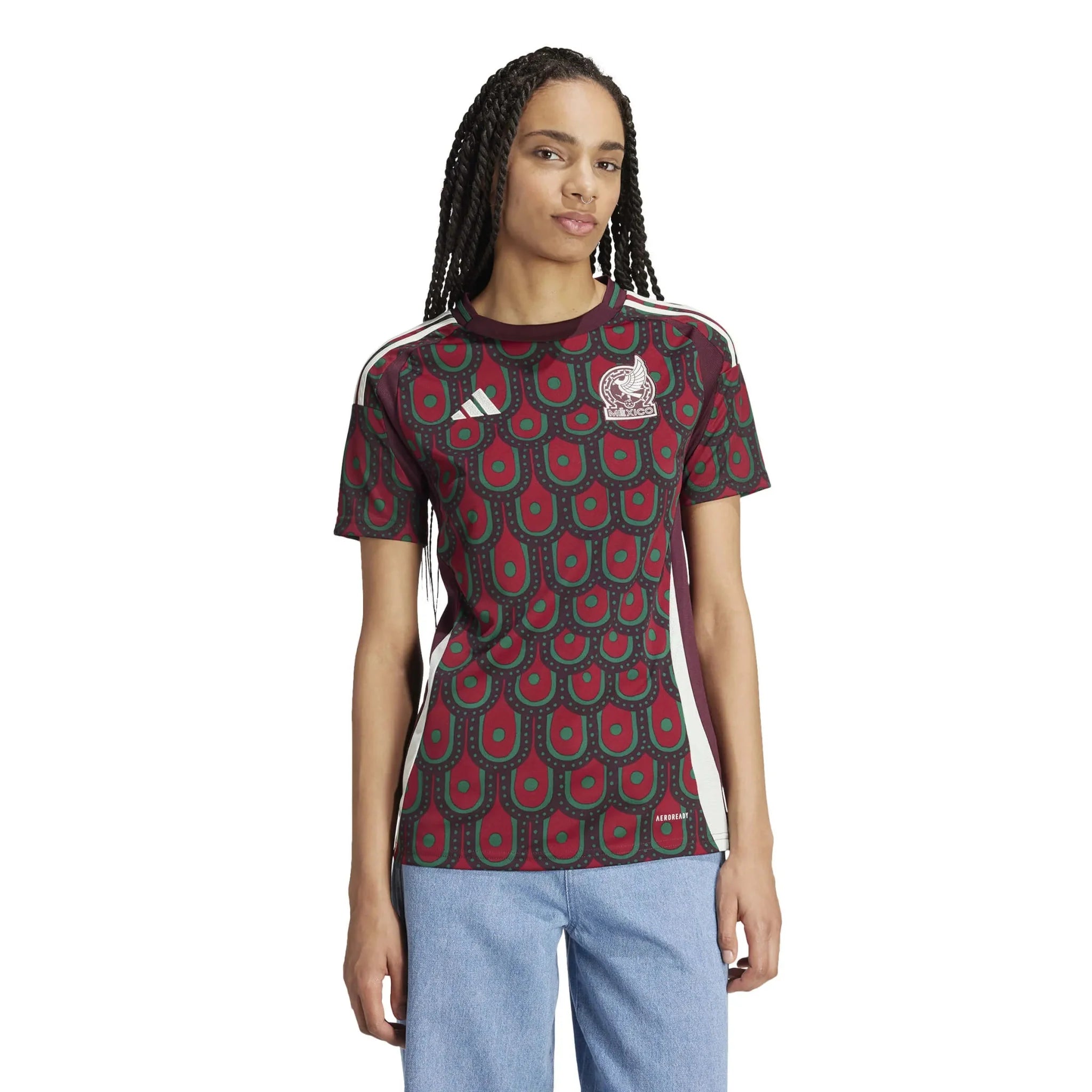 adidas 2024-25 Mexico Women's Stadium Home Jersey 3