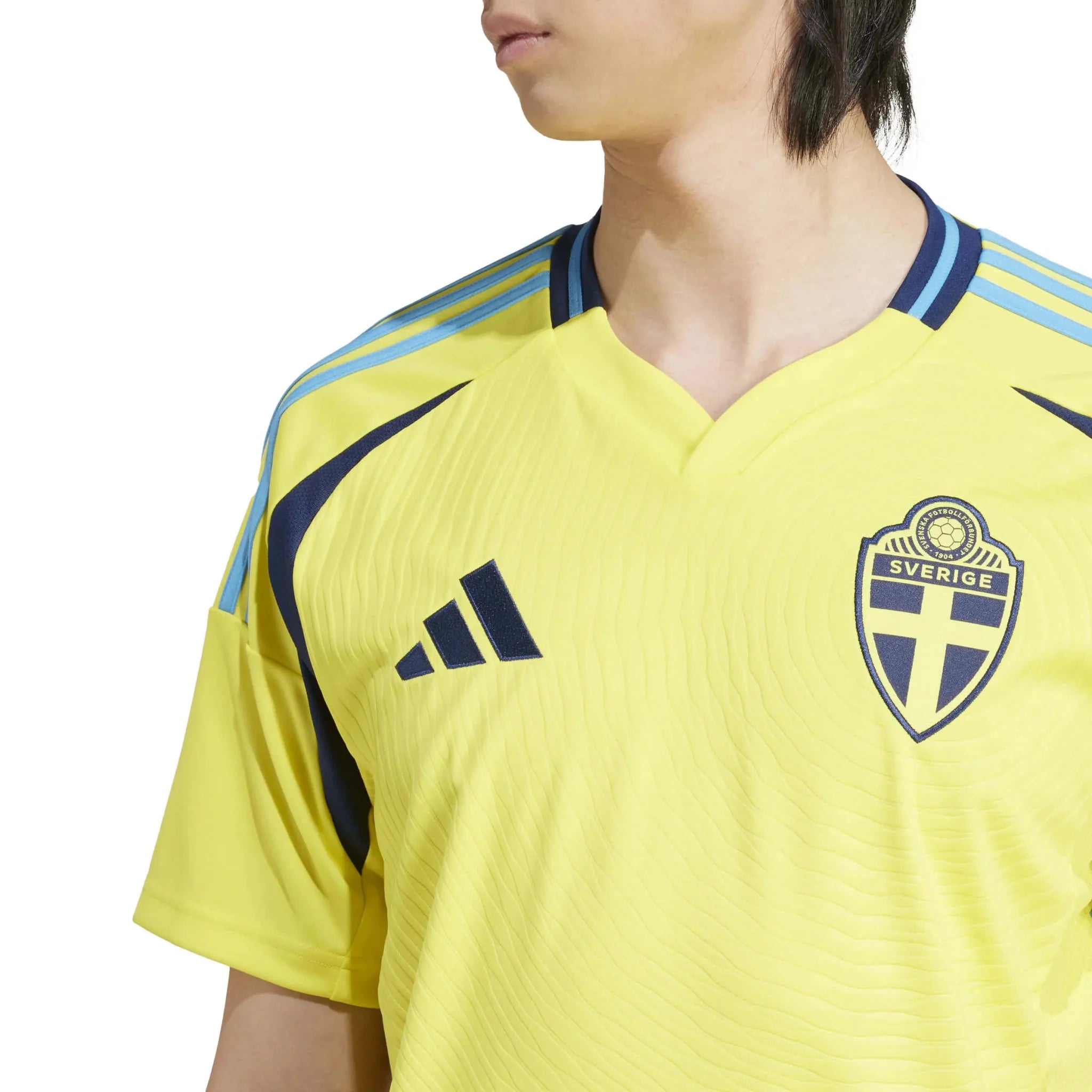 adidas 2024-25 Sweden Men's Stadium Home Jersey 4