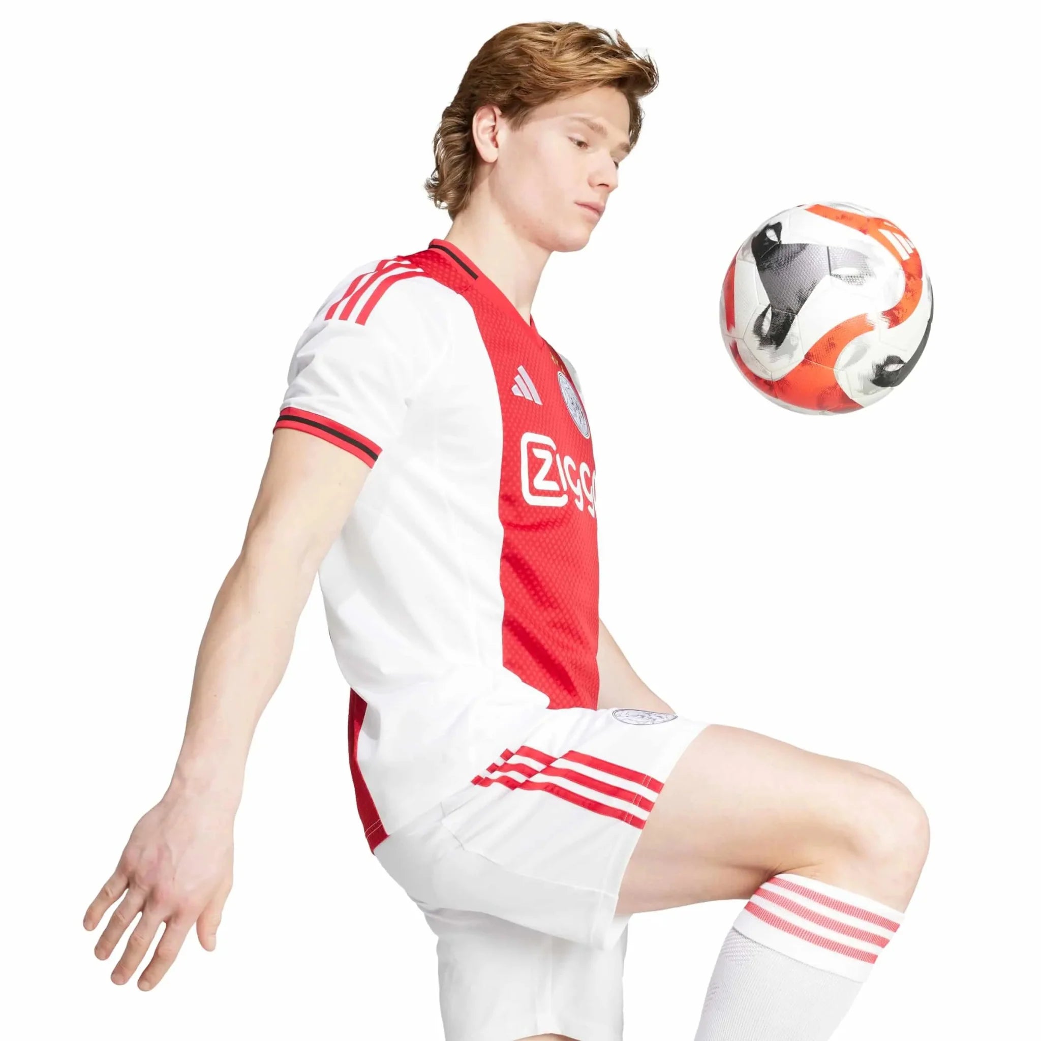 adidas 2025-26 Ajax Men's Stadium Home Soccer Jersey 4
