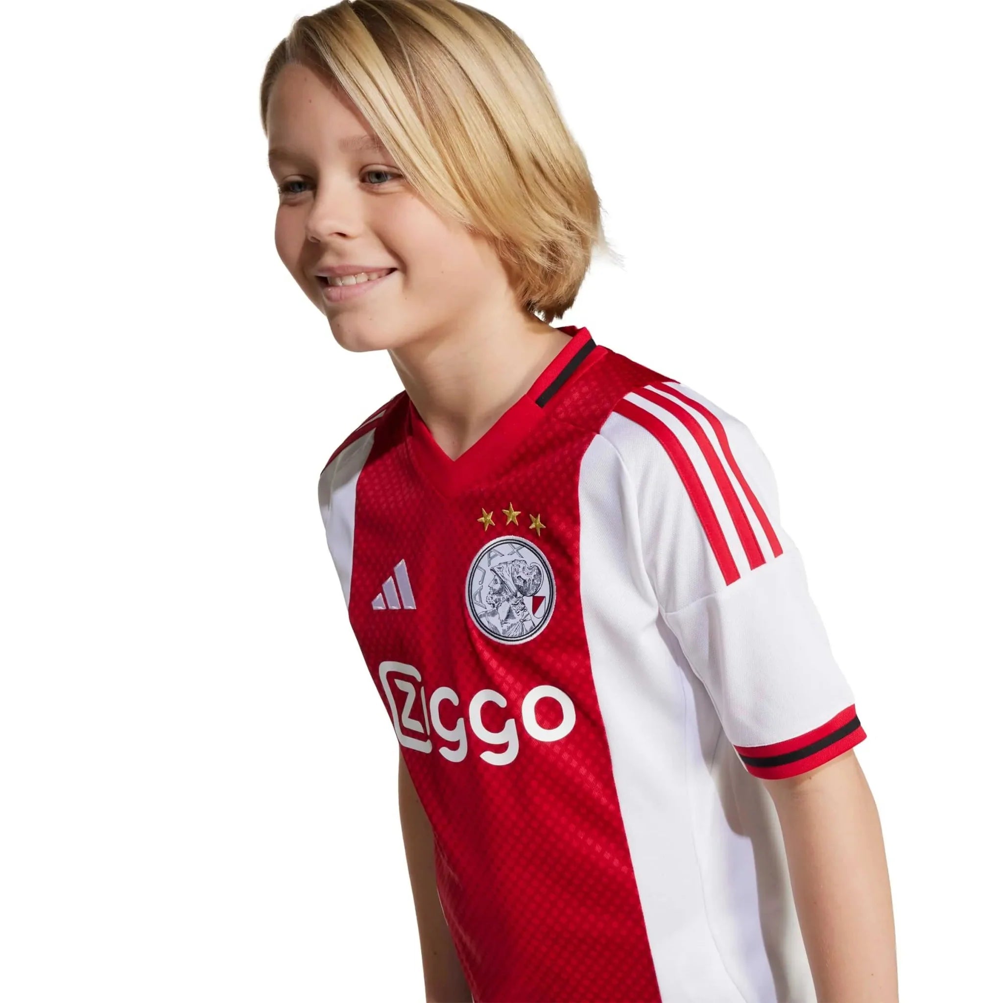 adidas 2025-26 Ajax Youth Stadium Home Soccer Jersey 5