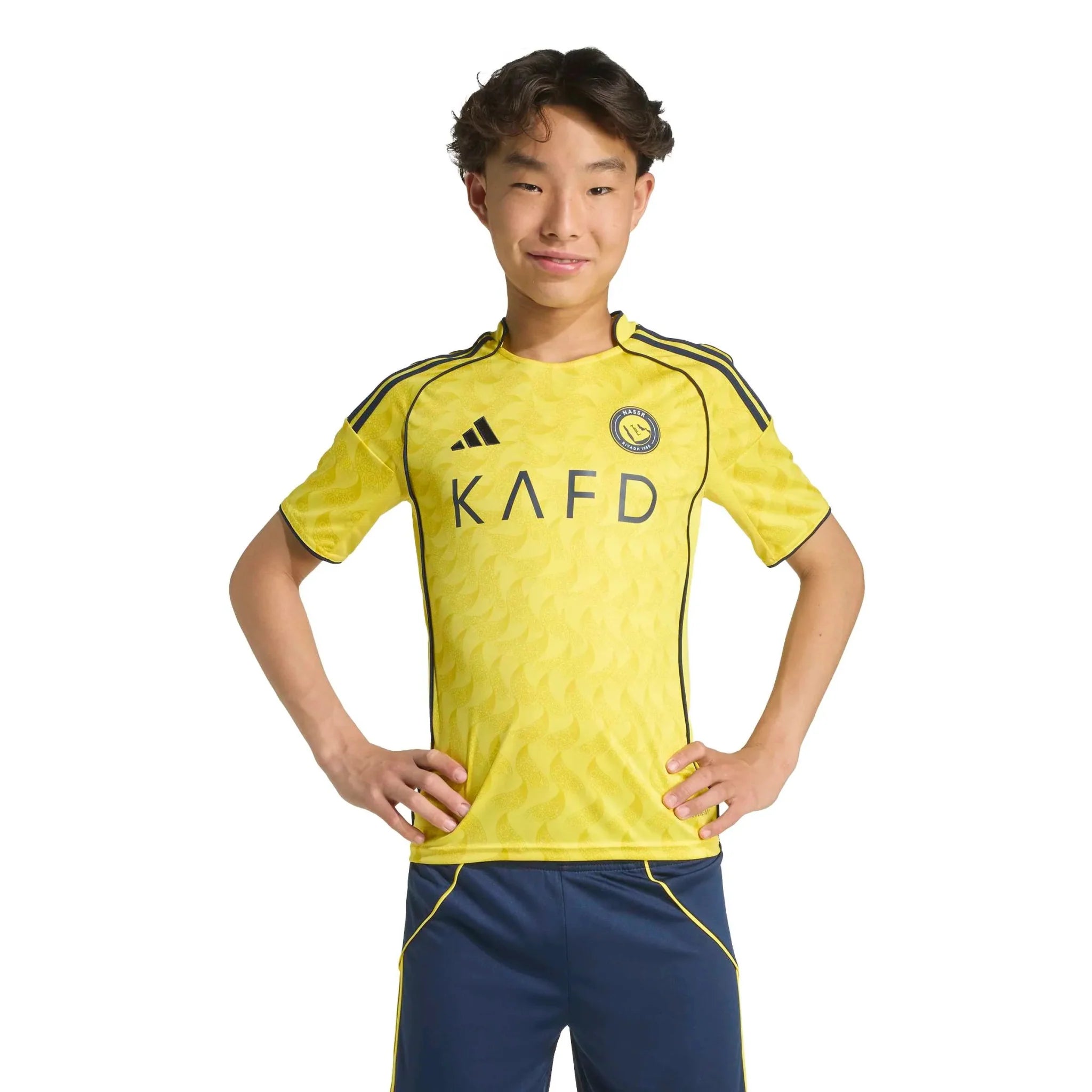 adidas 2025-26 Al Nassr Youth Stadium Home Ronaldo #7 Soccer Jersey 4