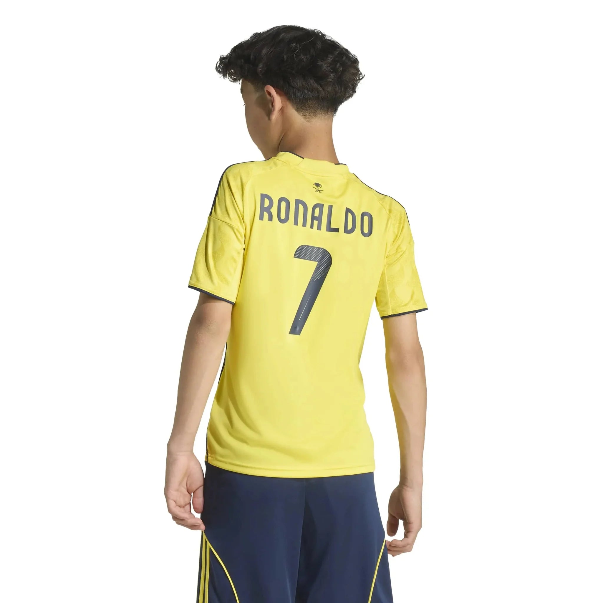 adidas 2025-26 Al Nassr Youth Stadium Home Ronaldo #7 Soccer Jersey 3