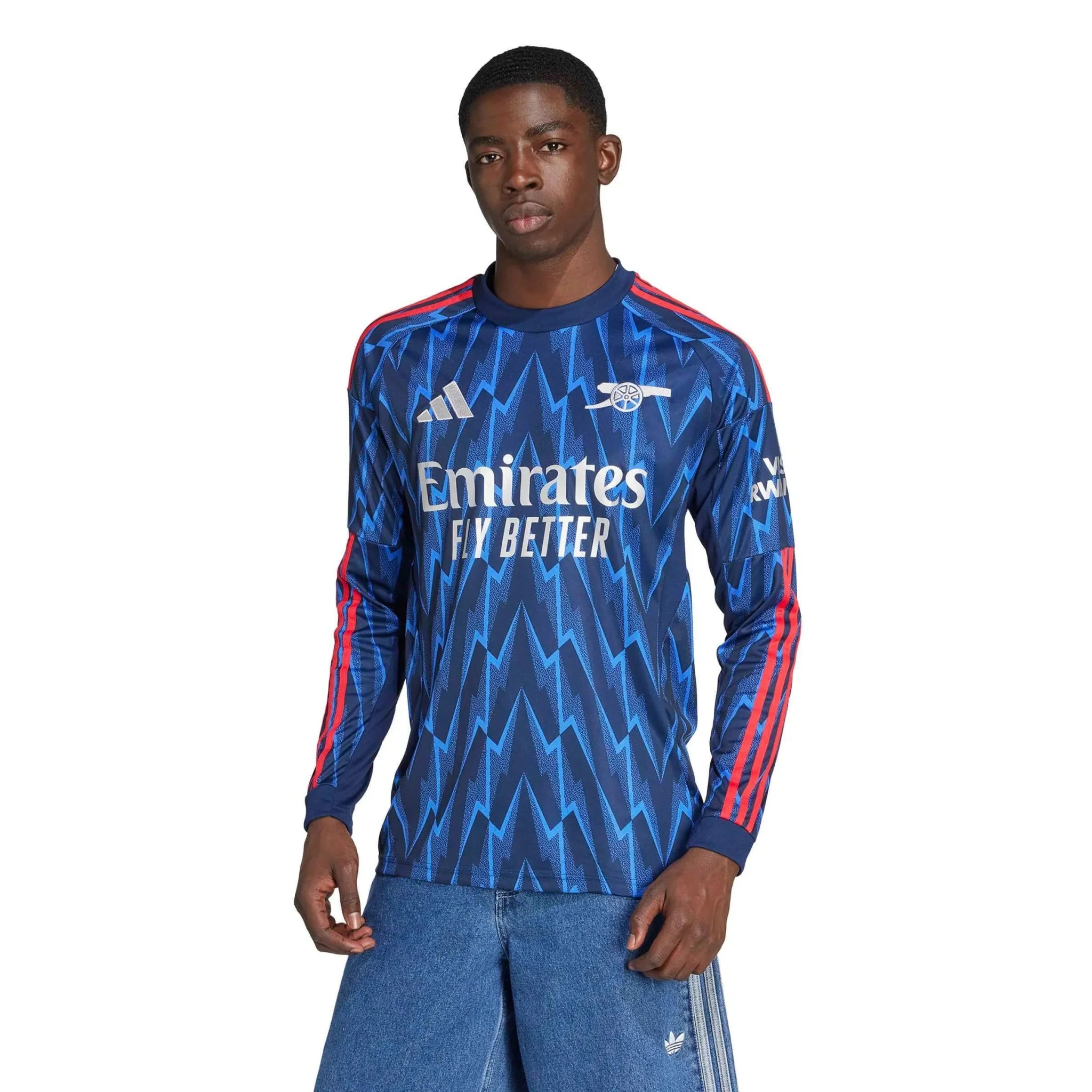 adidas 2025-26 Arsenal Men's Stadium Away Long-Sleeve Soccer Jersey 3