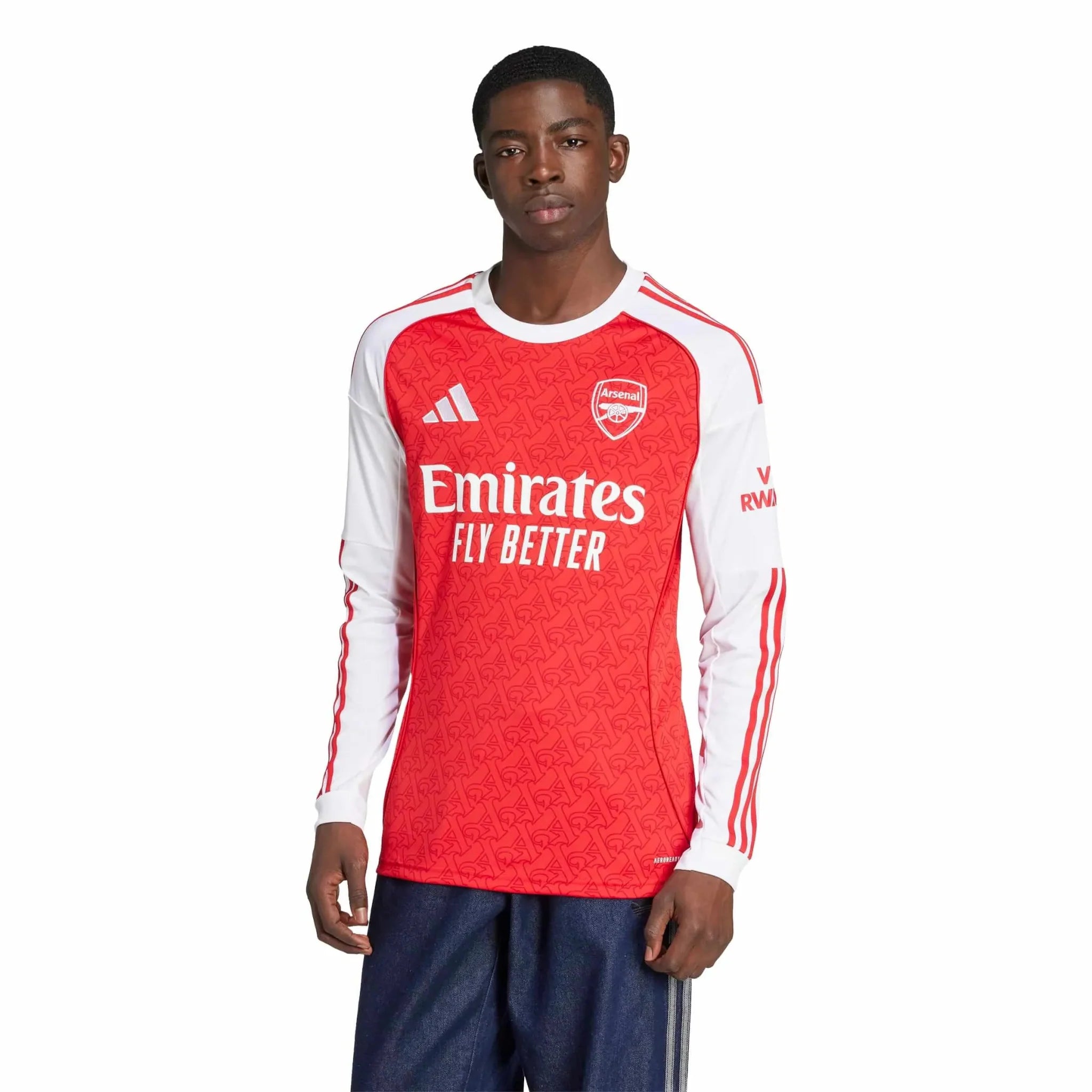 adidas 2025-26 Arsenal Men's Stadium Home Long-Sleeve Soccer Jersey 3