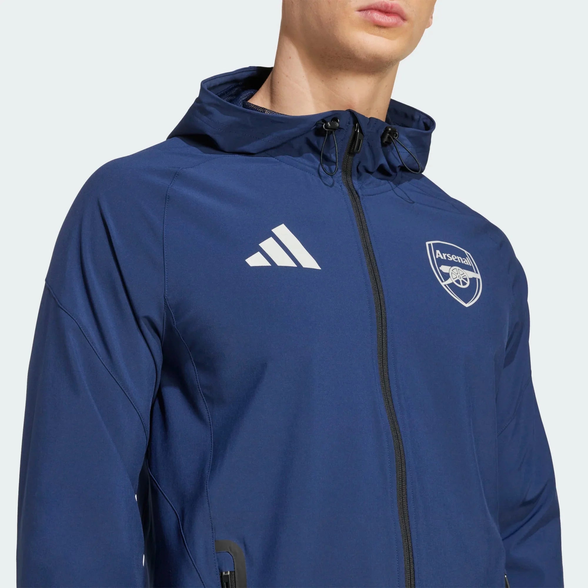 adidas 2025-26 Arsenal Men's Tiro 25 Competition Vis Tech Travel Jacket 5